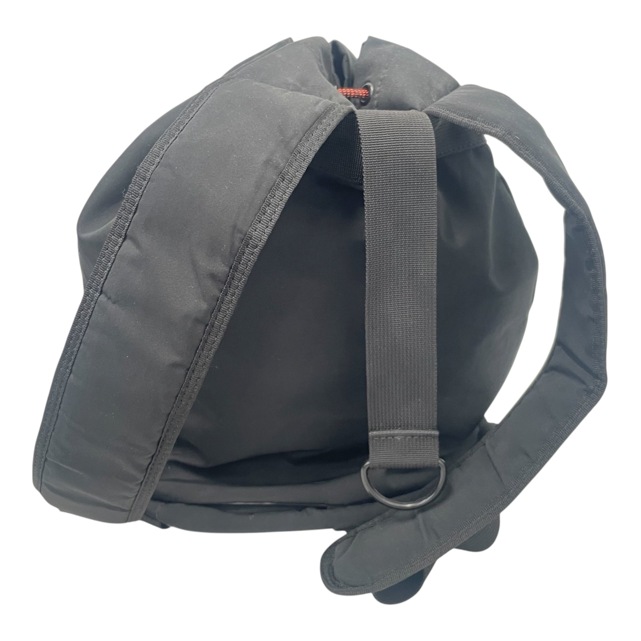 GANNI/Backpack/Nylon/BLK/ORG DRAW STRING FRONT PATCH view 3