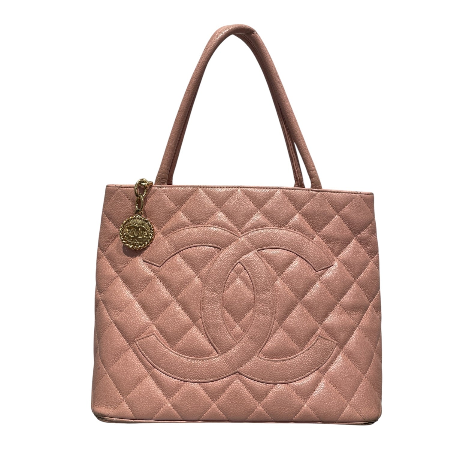 CHANEL/Hand Bag/Leather/PNK/Caviar Medallion Tote view 1