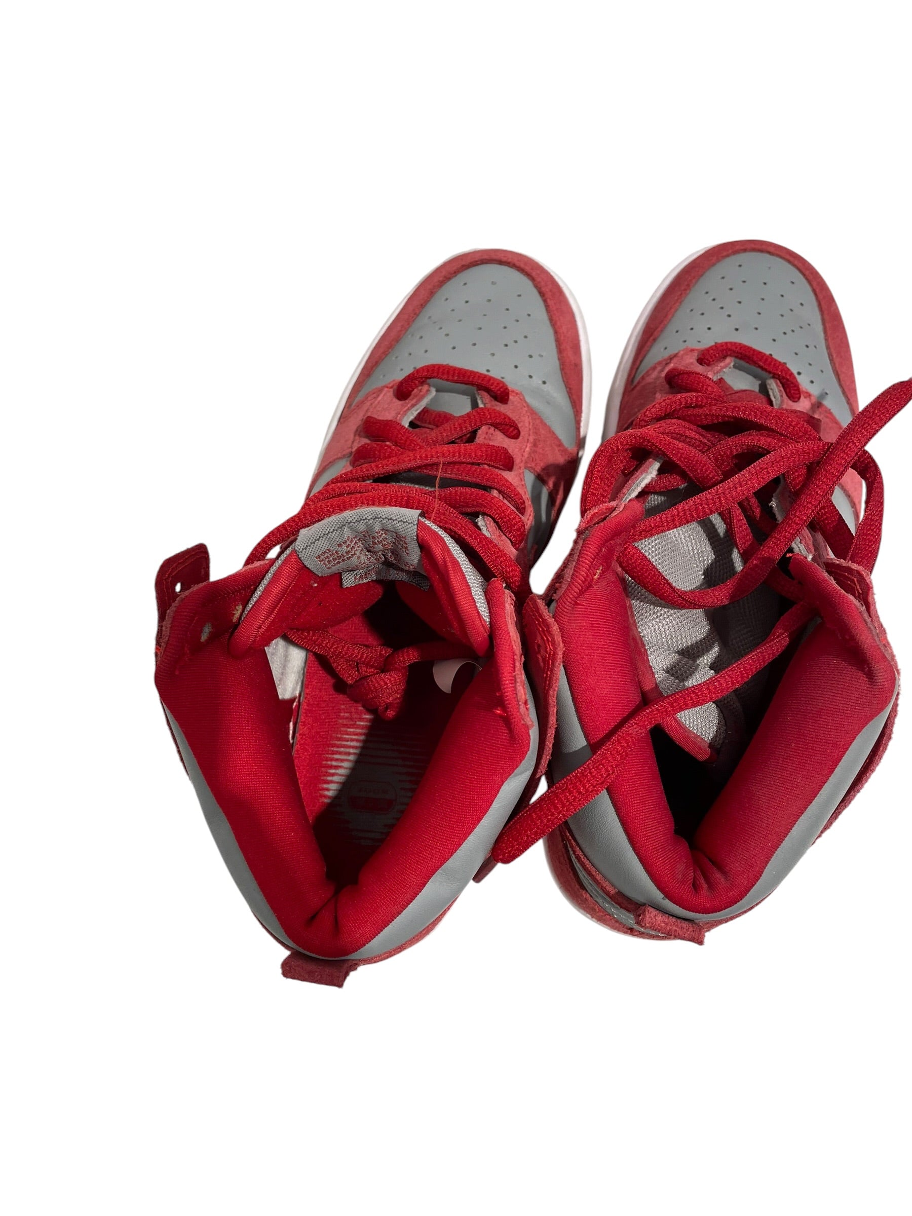 NIKE/DUNK RETRO QS/Hi-Sneakers/US 8/Suede/RED/850477-001 view 3