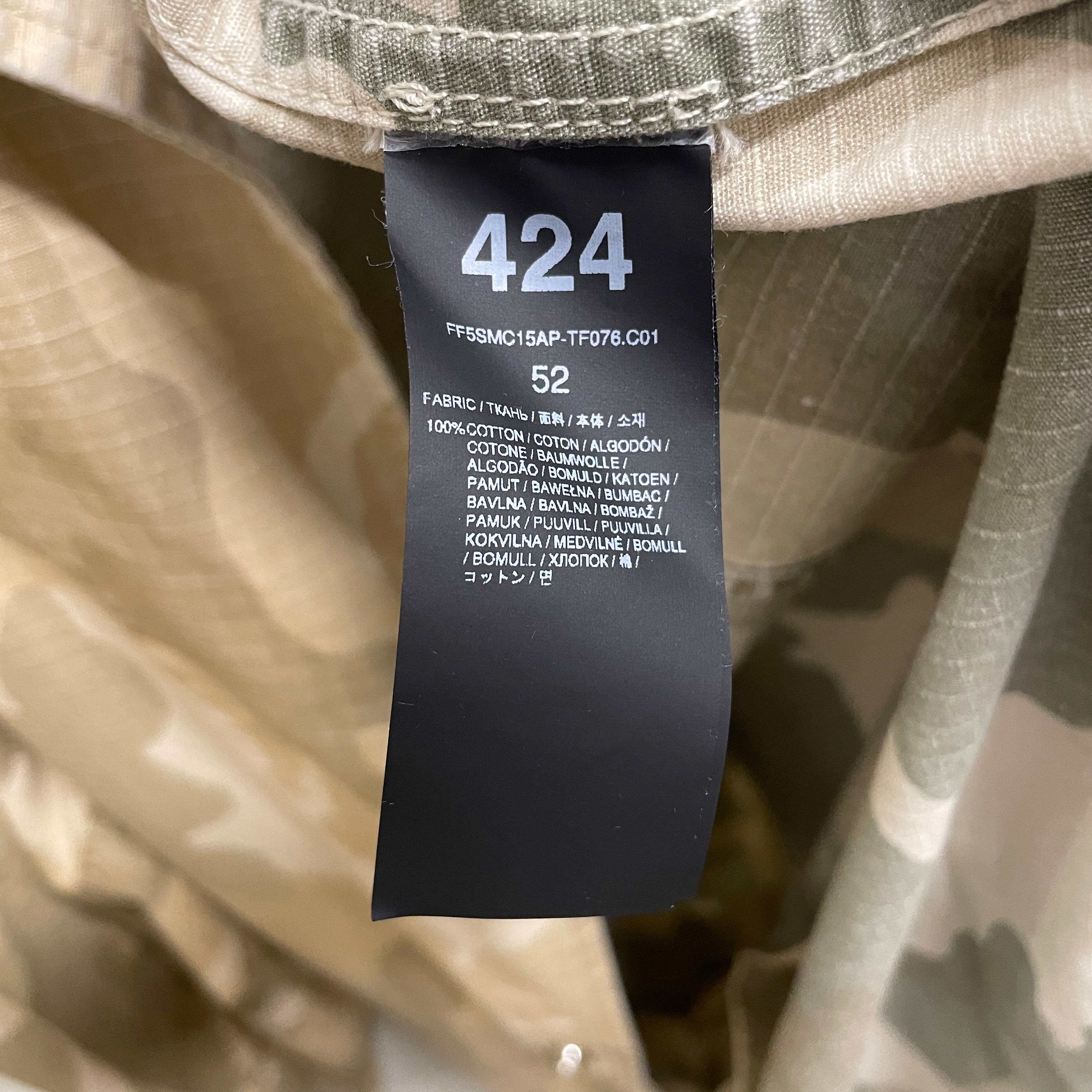 424(FourTwoFour)/Coat/54/Cotton/CML/Big Silhouette/Camouflage/SNAP BUTTON CAMO TRENCH view 4