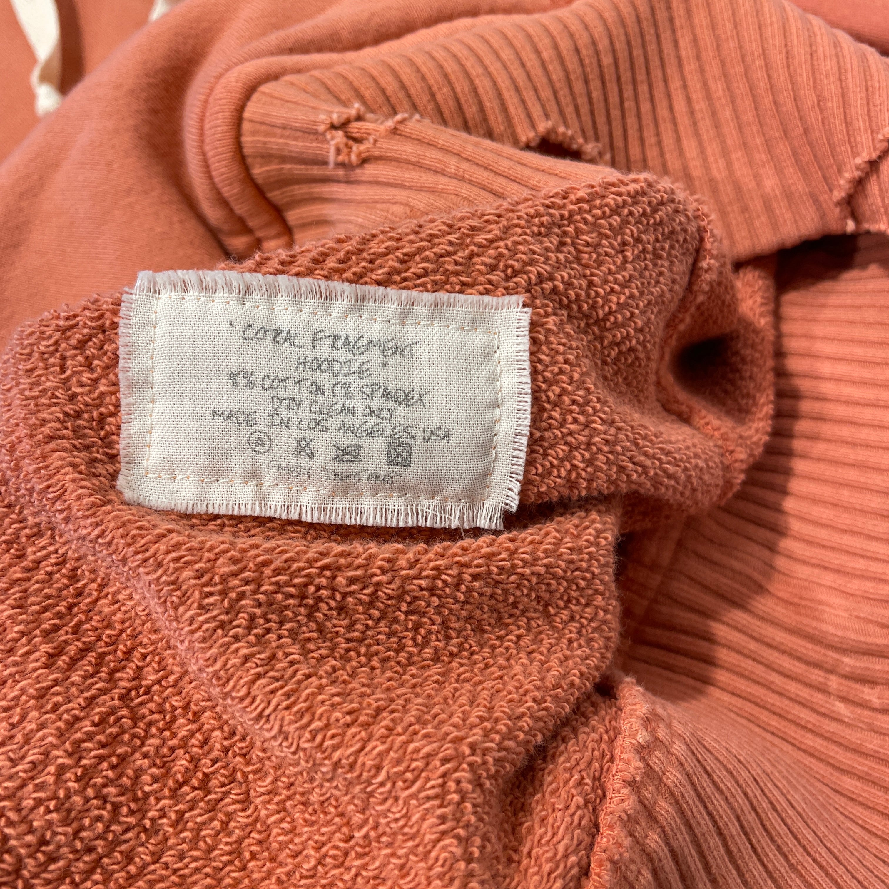 GREG LAUREN/Hoodie/3/Cotton/PNK/THERMAL/DENIM DETAILS view 4