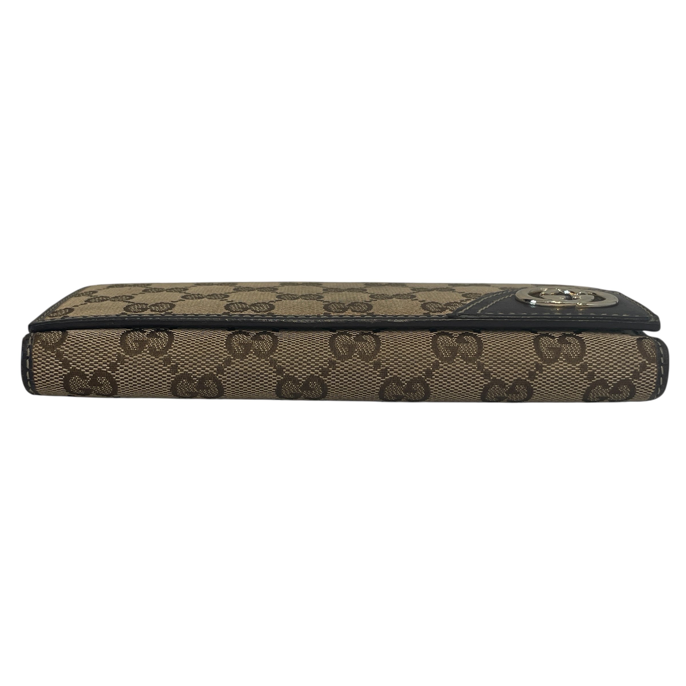 GUCCI/Wallet/Monogram/Cotton/BRW/Continental Monogram Wallet view 3