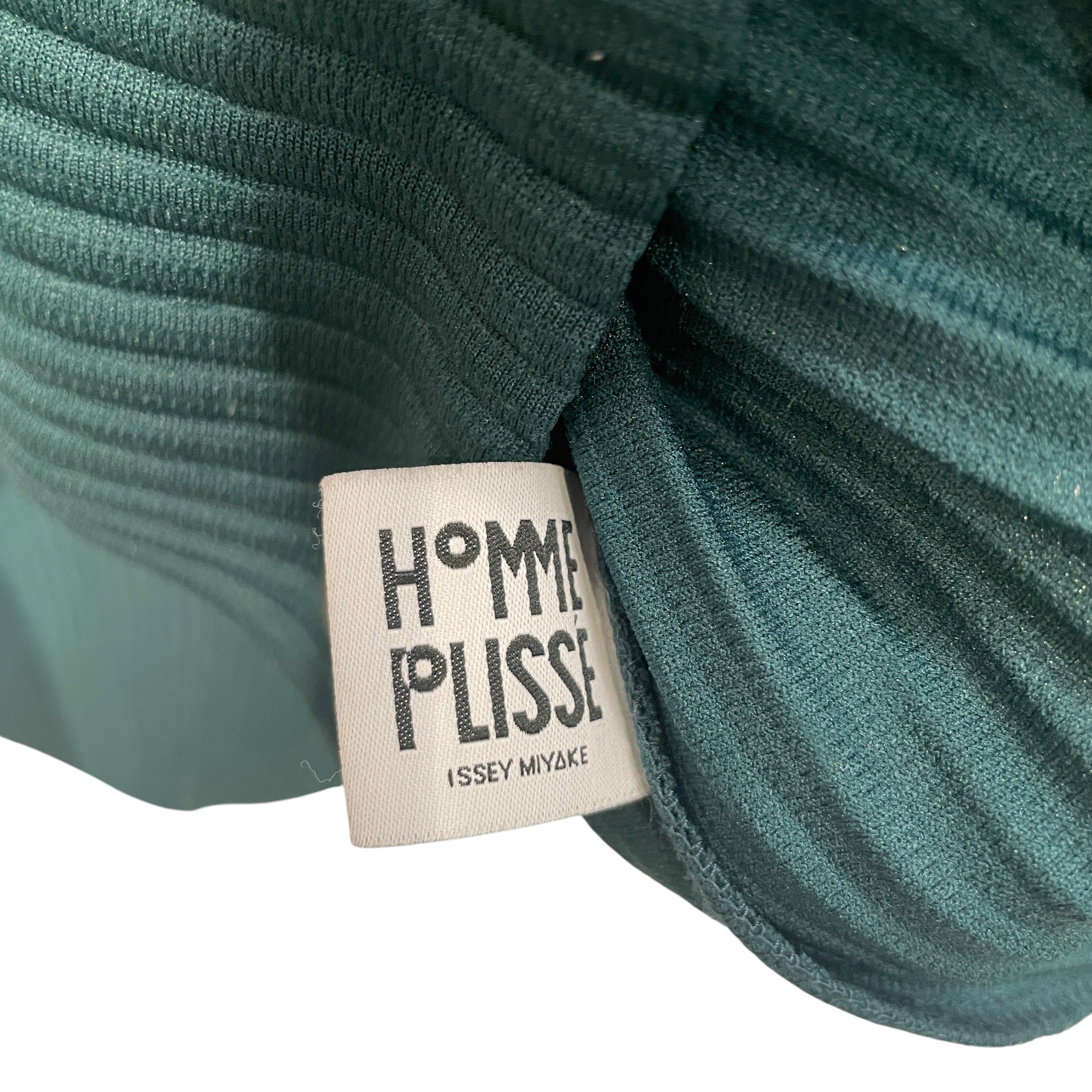 HOMME PLISSE ISSEY MIYAKE/LS Shirt/Polyester/GRN/pleated snap button cover view 3
