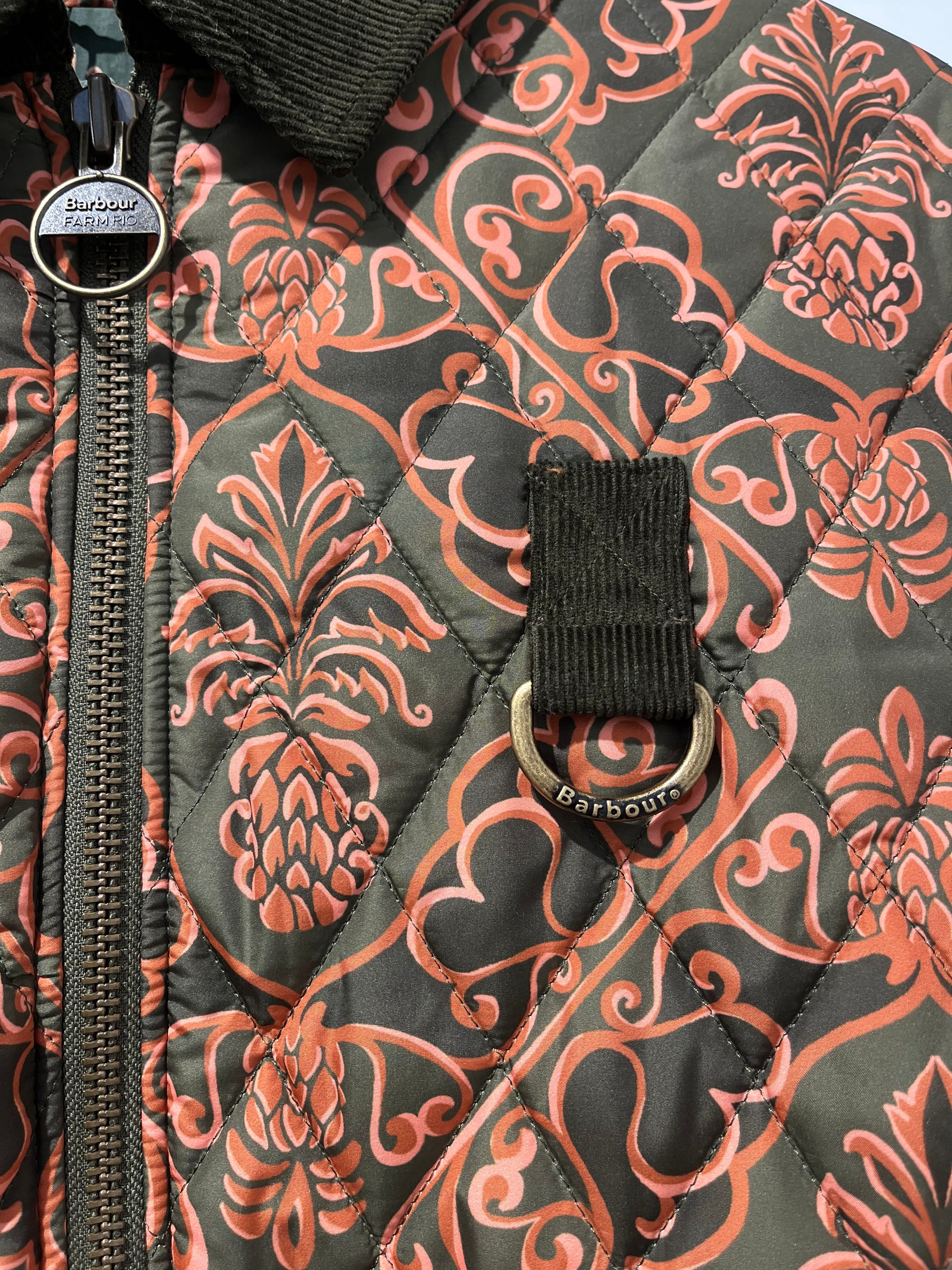 FARM Rio/Barbour/Jacket/S/Floral Pattern/Nylon/GRN/FLORAL QUILTED CROPPED JTK view 11