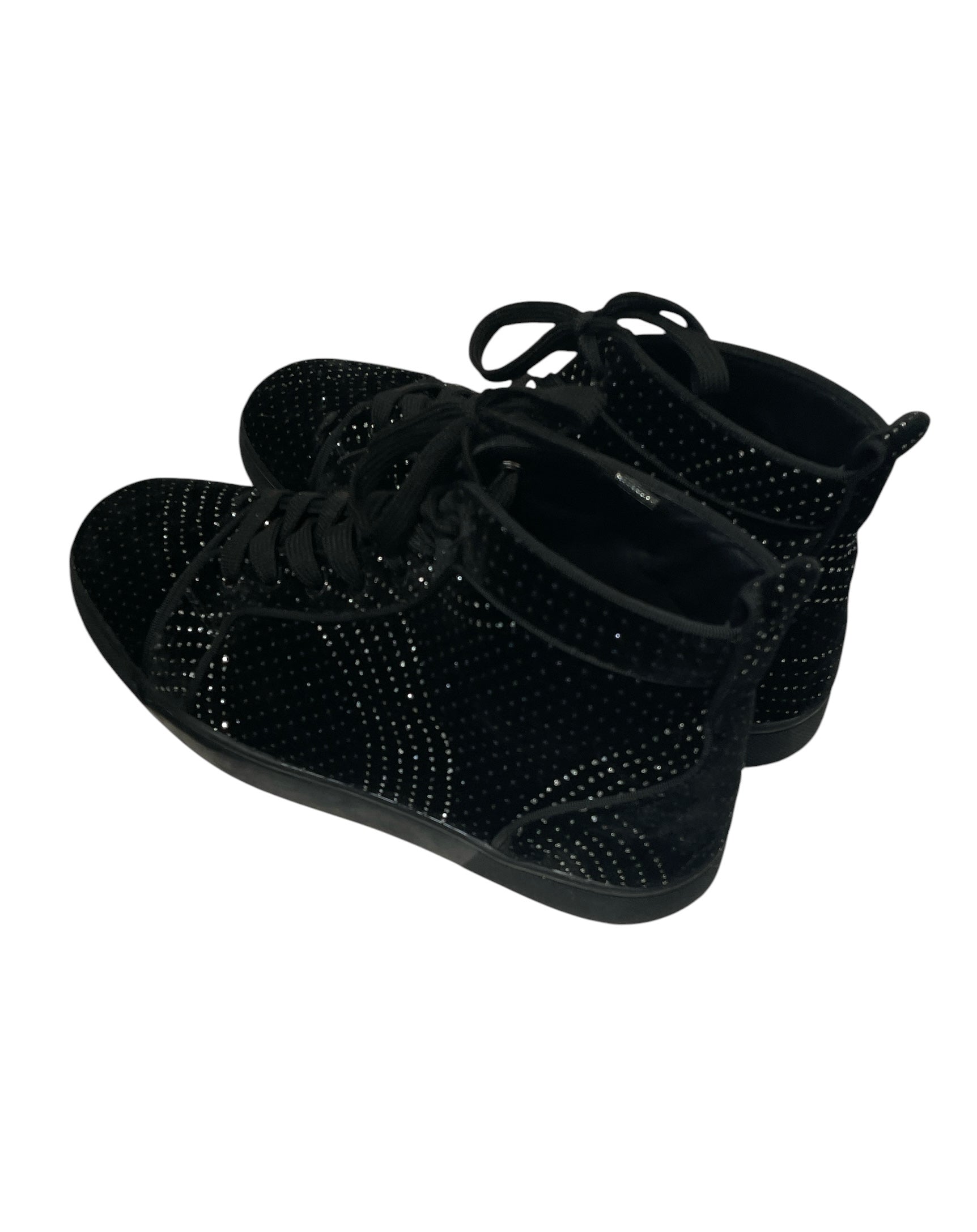 Christian Louboutin/Hi-Sneakers/EU 41/Iridescent/Velour/BLK/GLITTER DOT PATTERN view 2