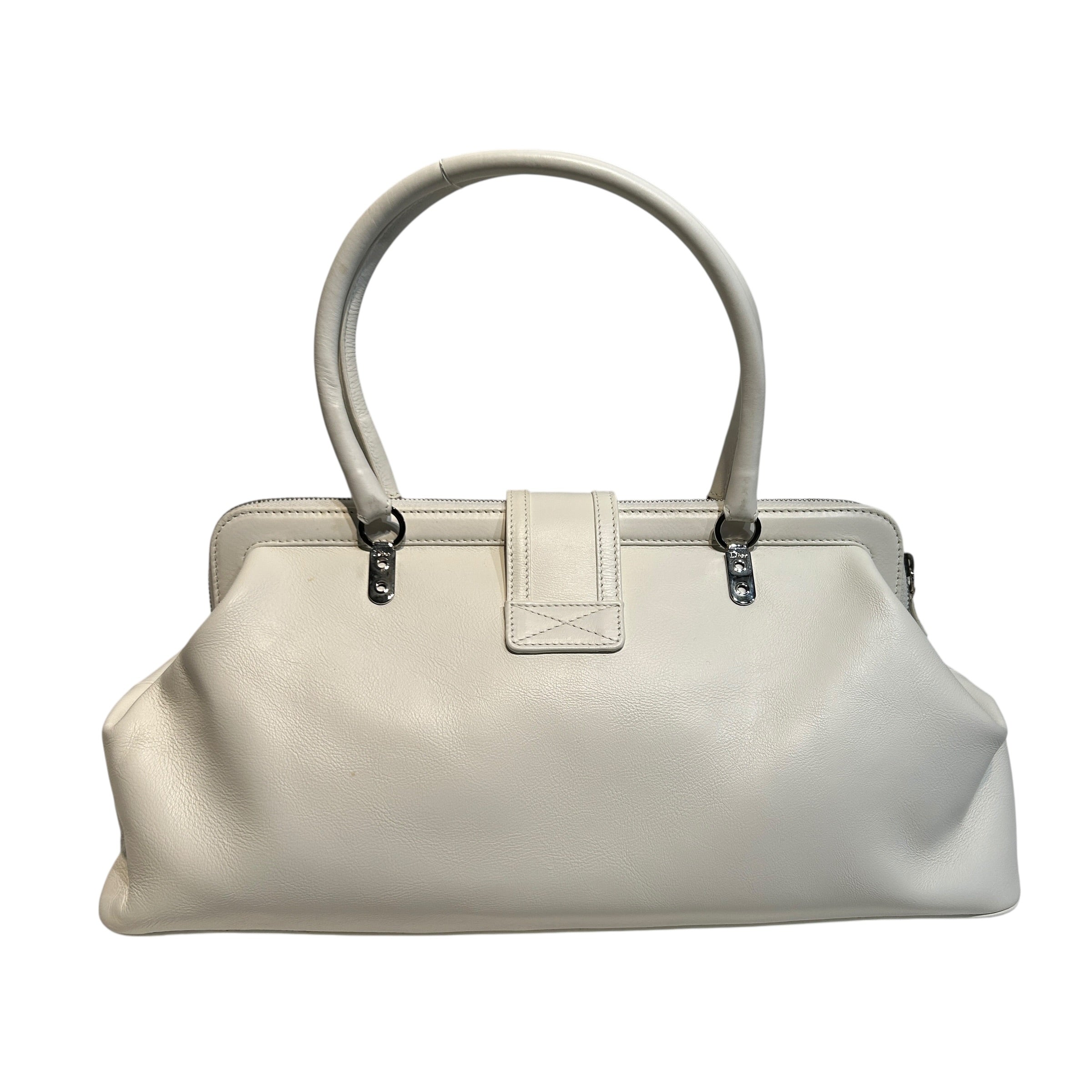 Christian Dior/Hand Bag/Leather/WHT/Flight Handbag view 2