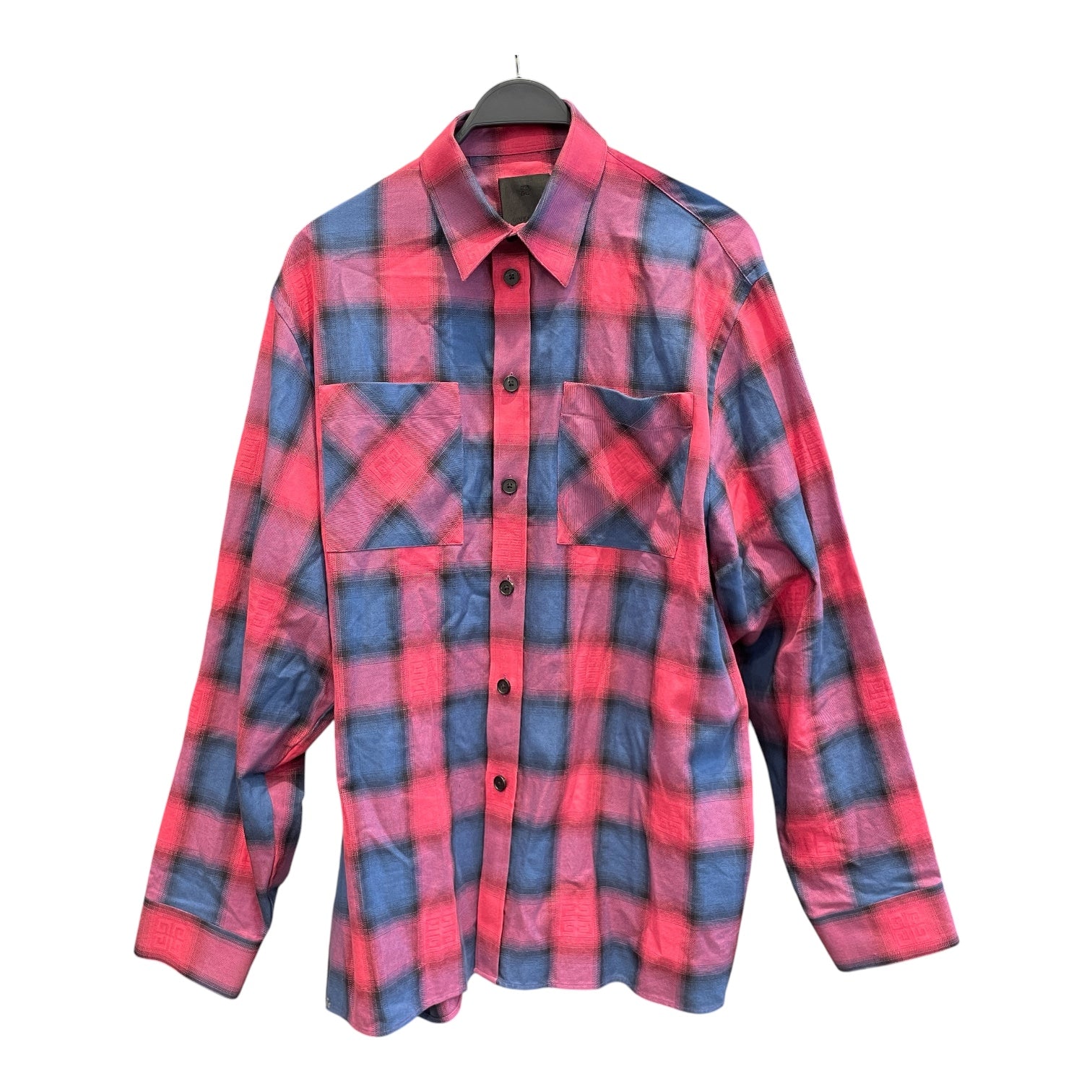 GIVENCHY/LS Shirt/39/Cotton/MLT/Plaid/blue and pink flannel view 1