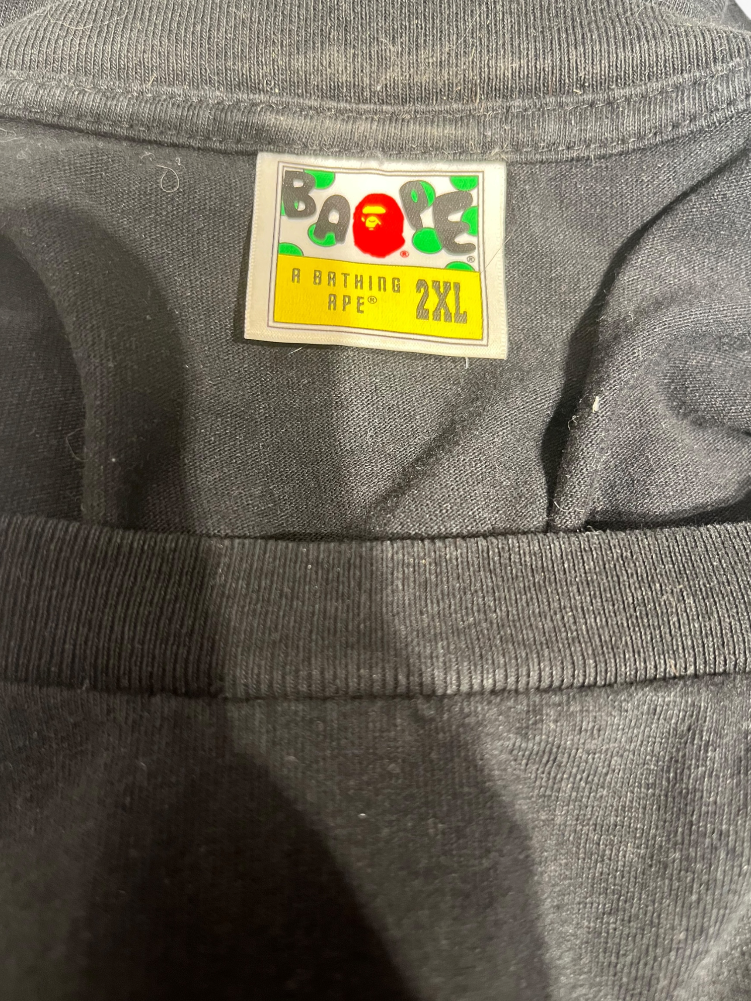 A BATHING APE/T-Shirt/XL/Cotton/BLK/Turtle Neck/Graphic/ view 3