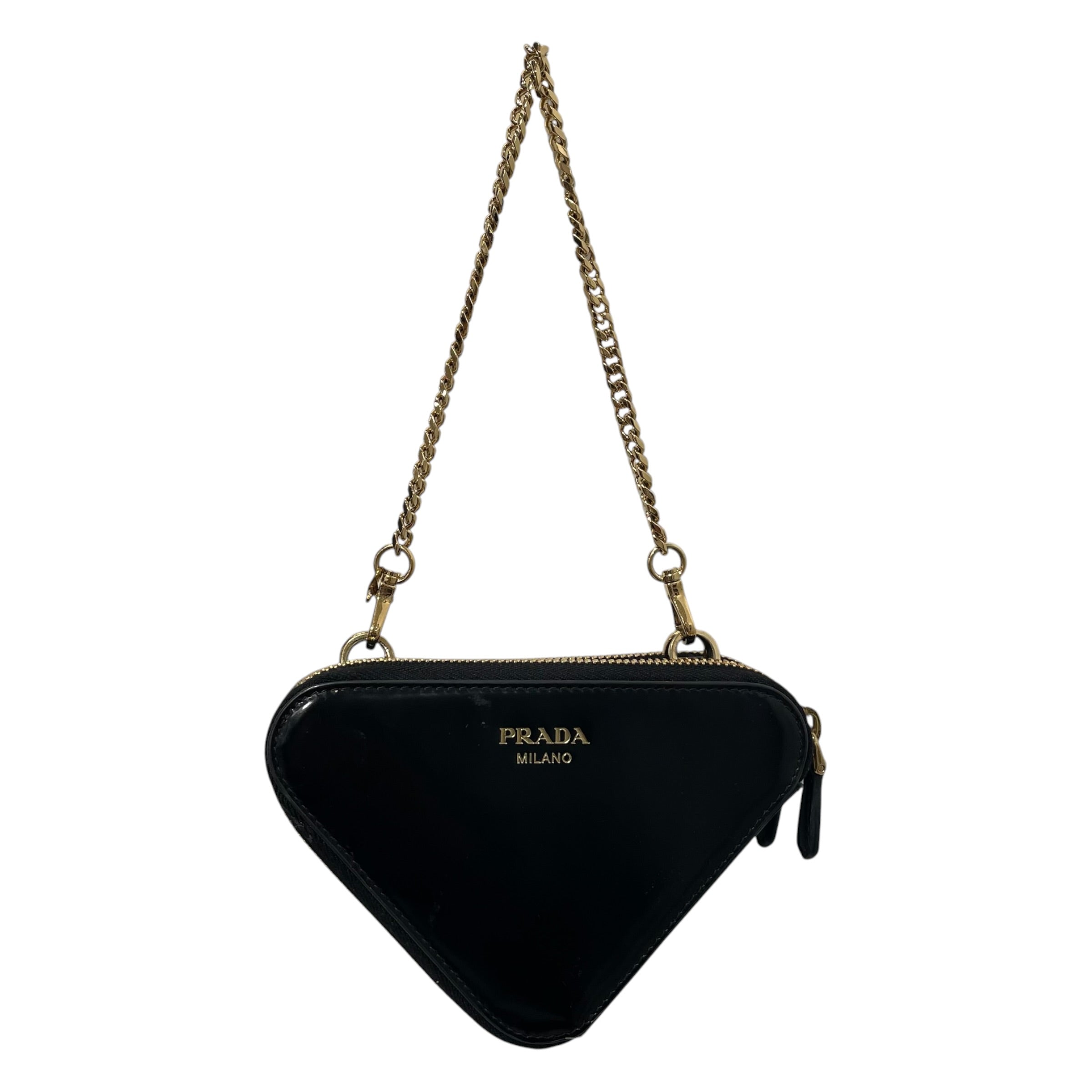 PRADA/Cross Body Bag/Leather/BLK/SEQUINS DOUBLE BAG view 2