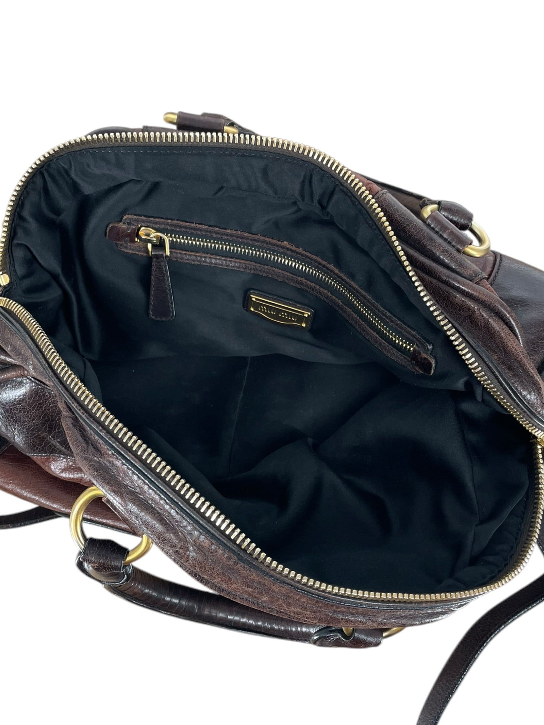 MIU MIU/Bag/Leather/BRW/PATENT LEATHER BOWLING BAG view 4