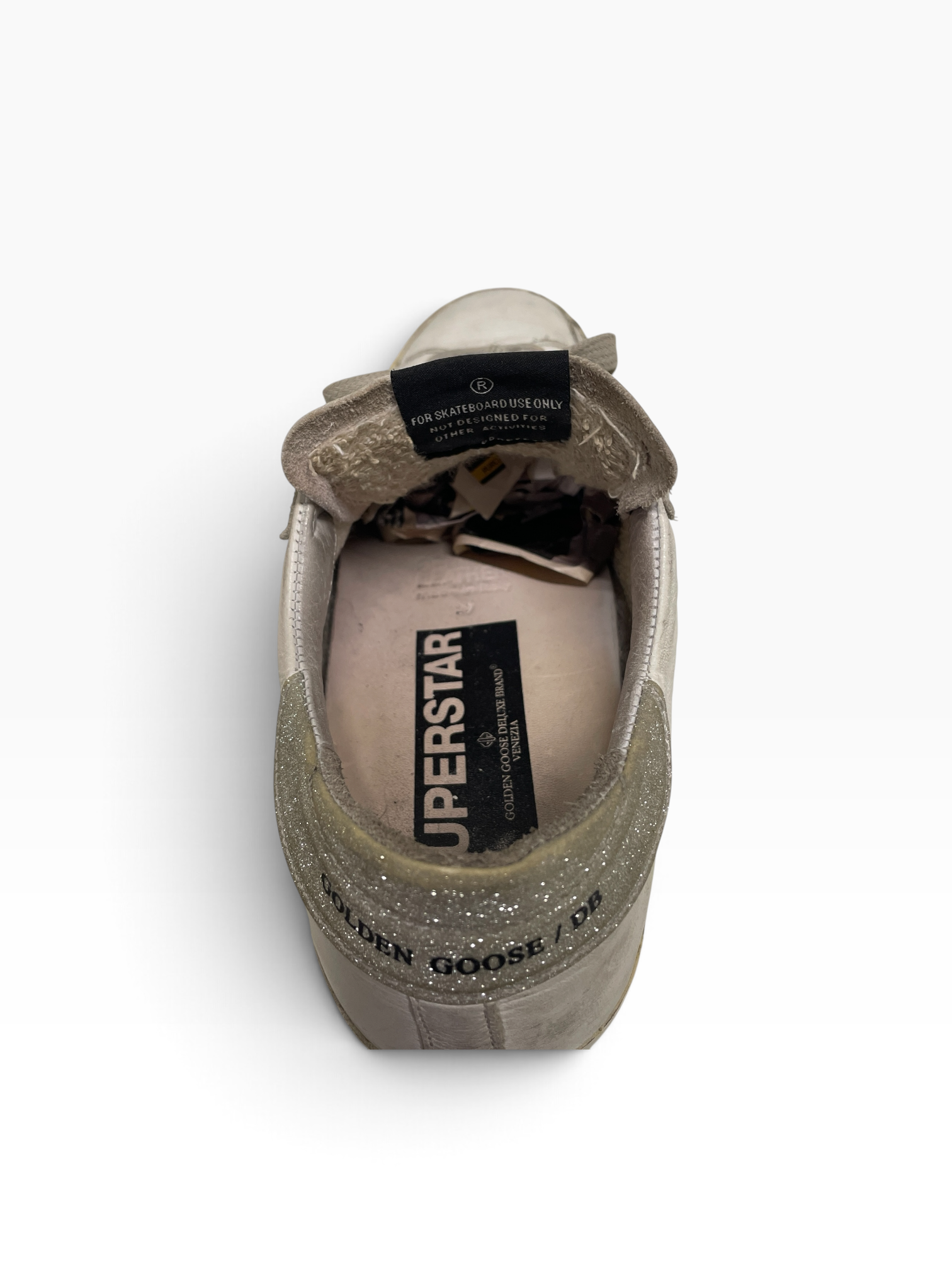 GOLDEN GOOSE/Low-Sneakers/EU 39/Leather/WHT/SUPERSTAR/DISTRESS/SILVER STAR view 3