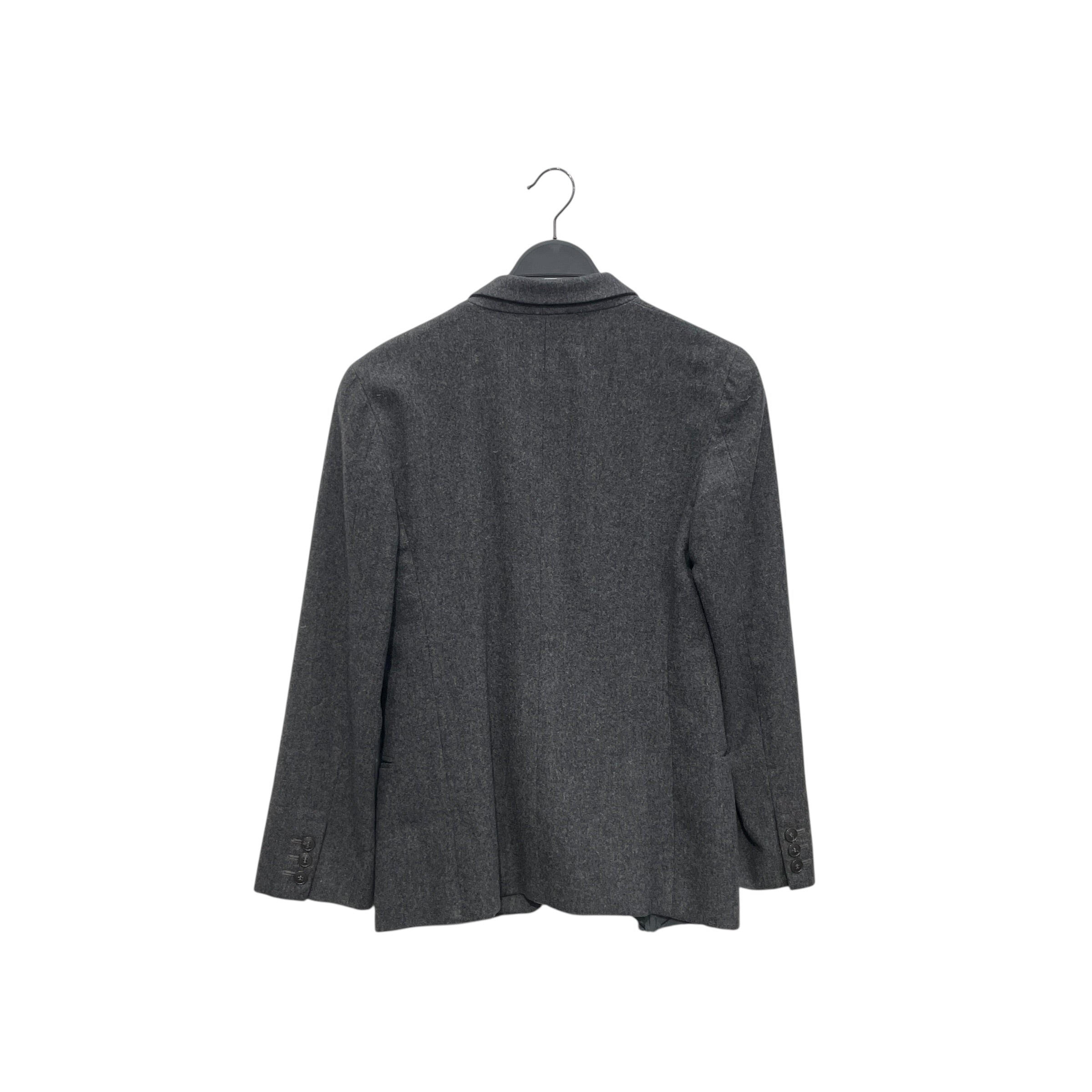 Thierry Mugler/Vintage/Tailored Jkt/Wool/GRY/2 FRONT BUTTON view 2