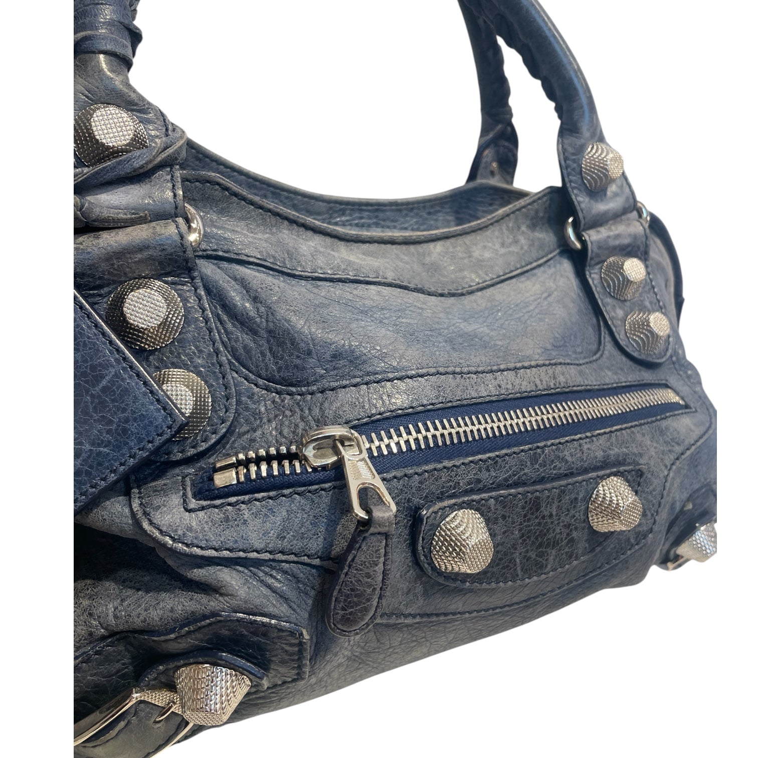 BALENCIAGA/Hand Bag/Leather/IDG/city bag/sil hardware/mirror view 3