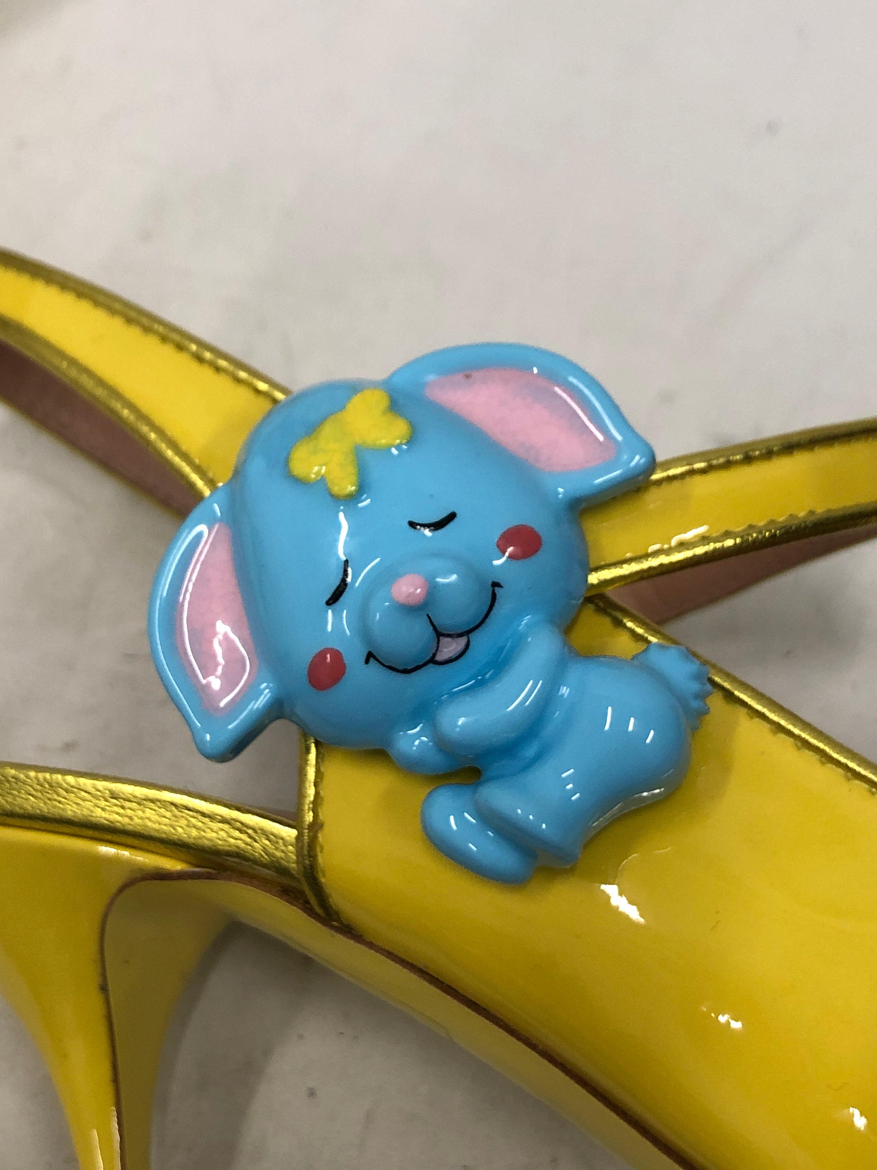 MOSCHINO/Heels/EU 38/Leather/YEL/little animals- jeremy scott view 6