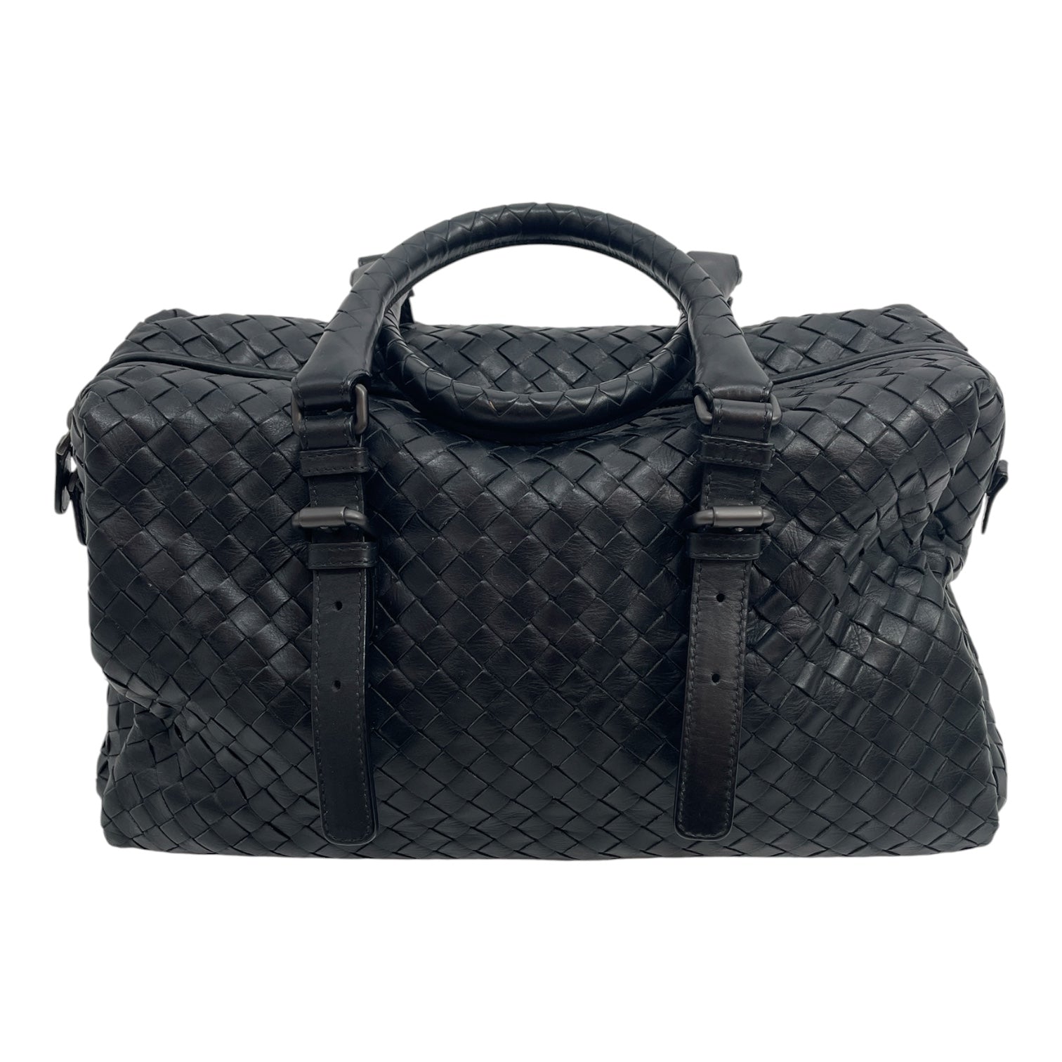BOTTEGA VENETA/Hand Bag/Leather/BLK/WOVEN MINI DUFFLE view 1