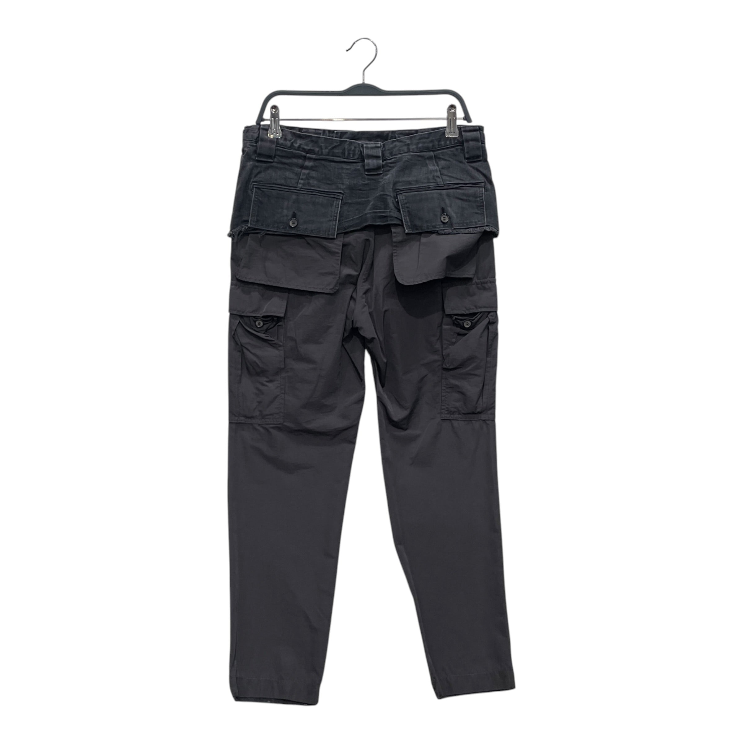MIHARA YASUHIRO/Pants/Cotton/BLK/CARGO PANTS NYLON BACK PANEL view 2