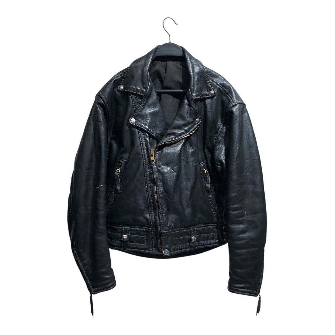 LANGLITZ LEATHERS/Jacket/44/Leather/BLK/early 1970's deluxe jacket view 1