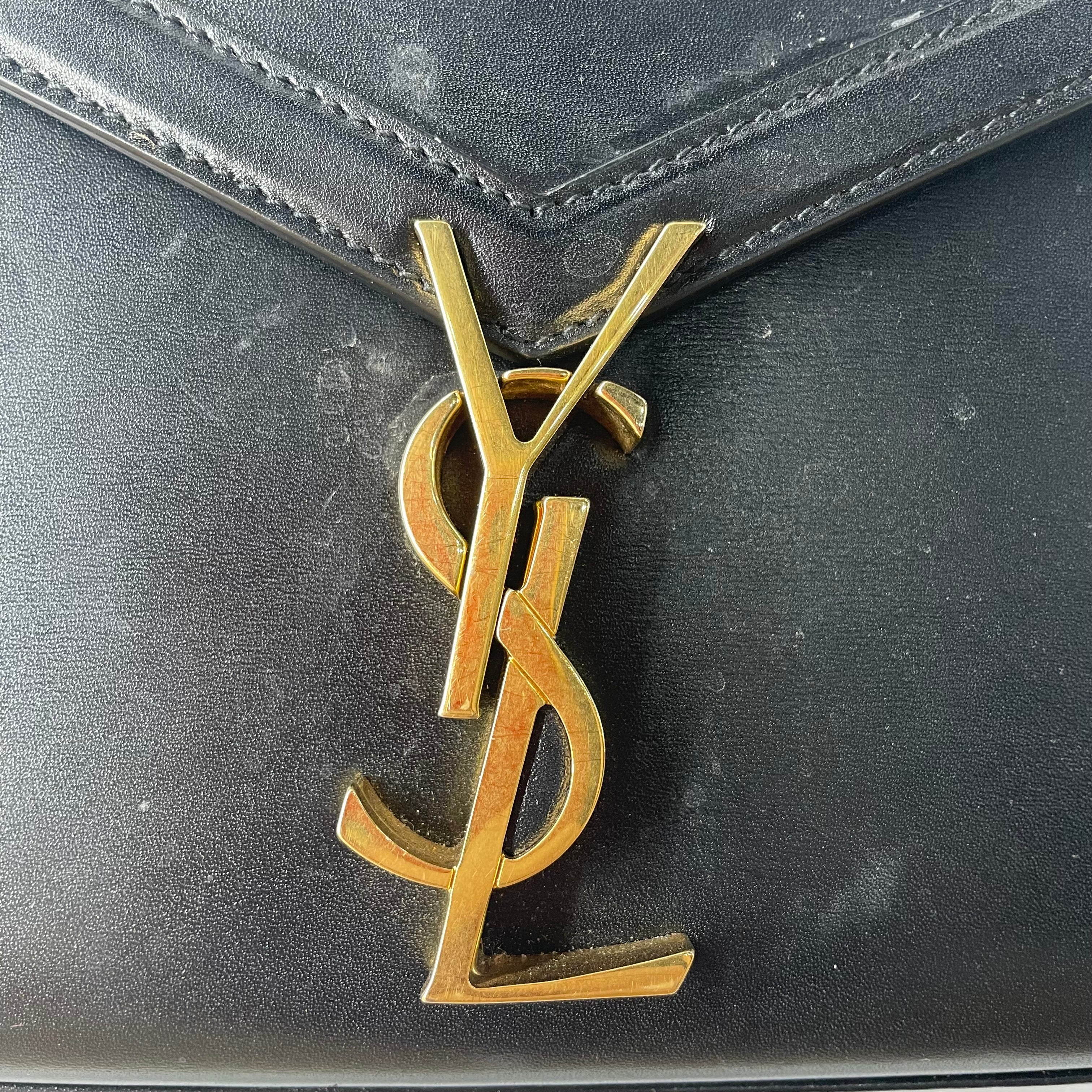 YVES SAINT LAURENT/Hand Bag/Leather/BLK/CASSANDRA BAG view 7