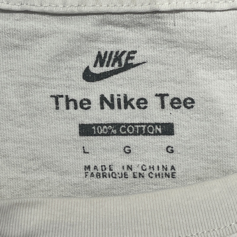 NIKE/STUSSY/T-Shirt/L/Cotton/WHT/Graphic/PEACE SIGN