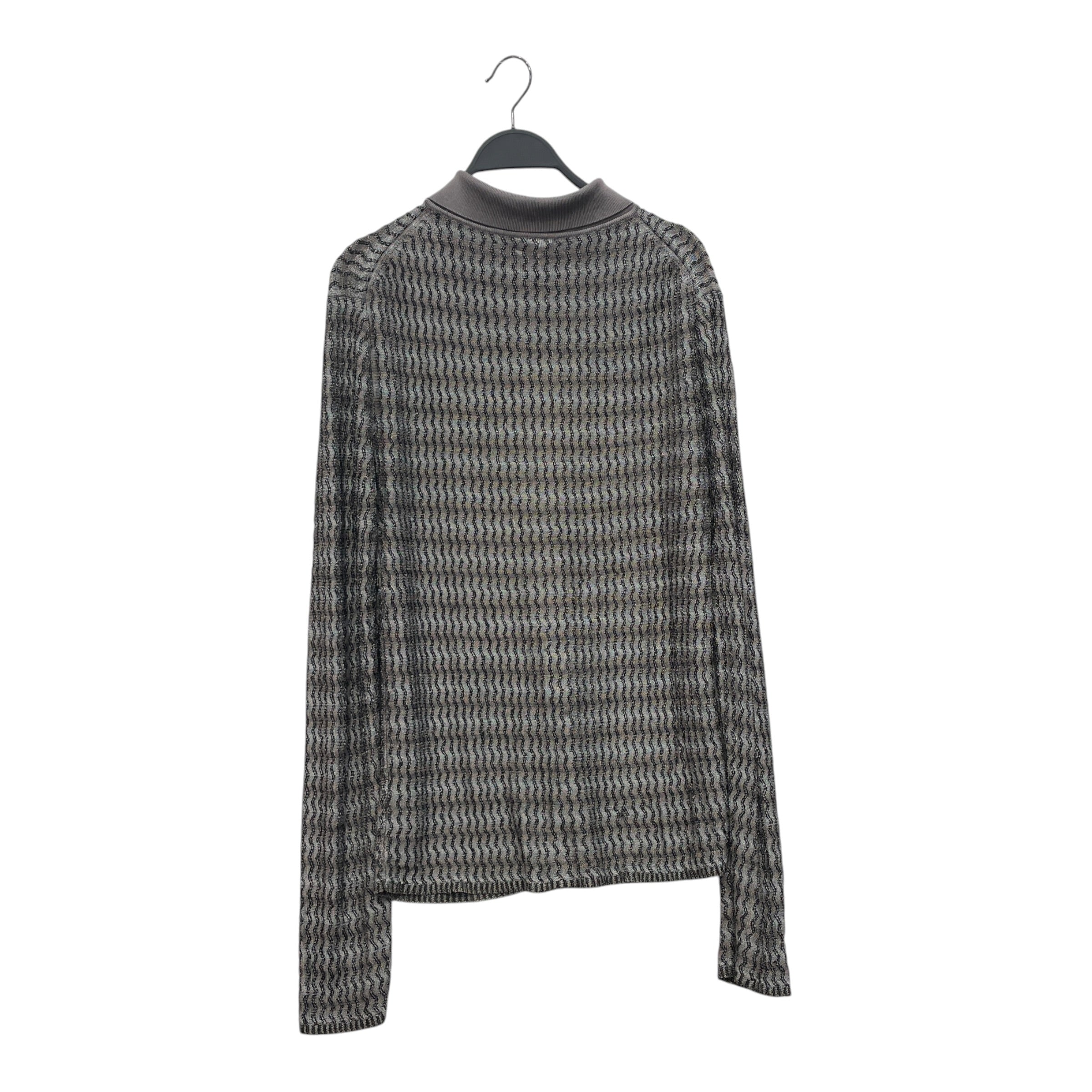 ECKHAUS LATTA/LS Shirt/M/Stripe/Polyester/SLV/ZIG ZAG VIRTICAL STRIPE view 2