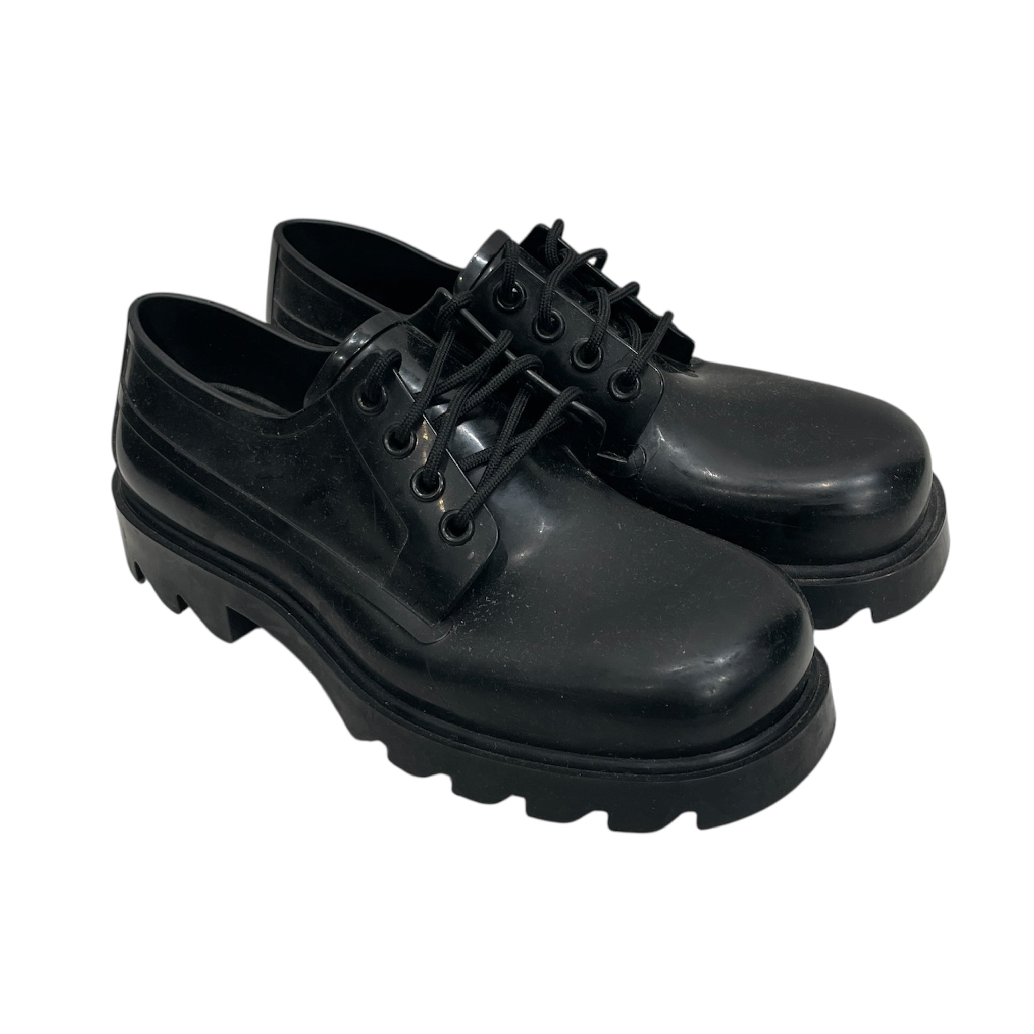 BOTTEGA VENETA/Shoes/EU 41/Leather/BLK/RUBBER LACE UP view 1
