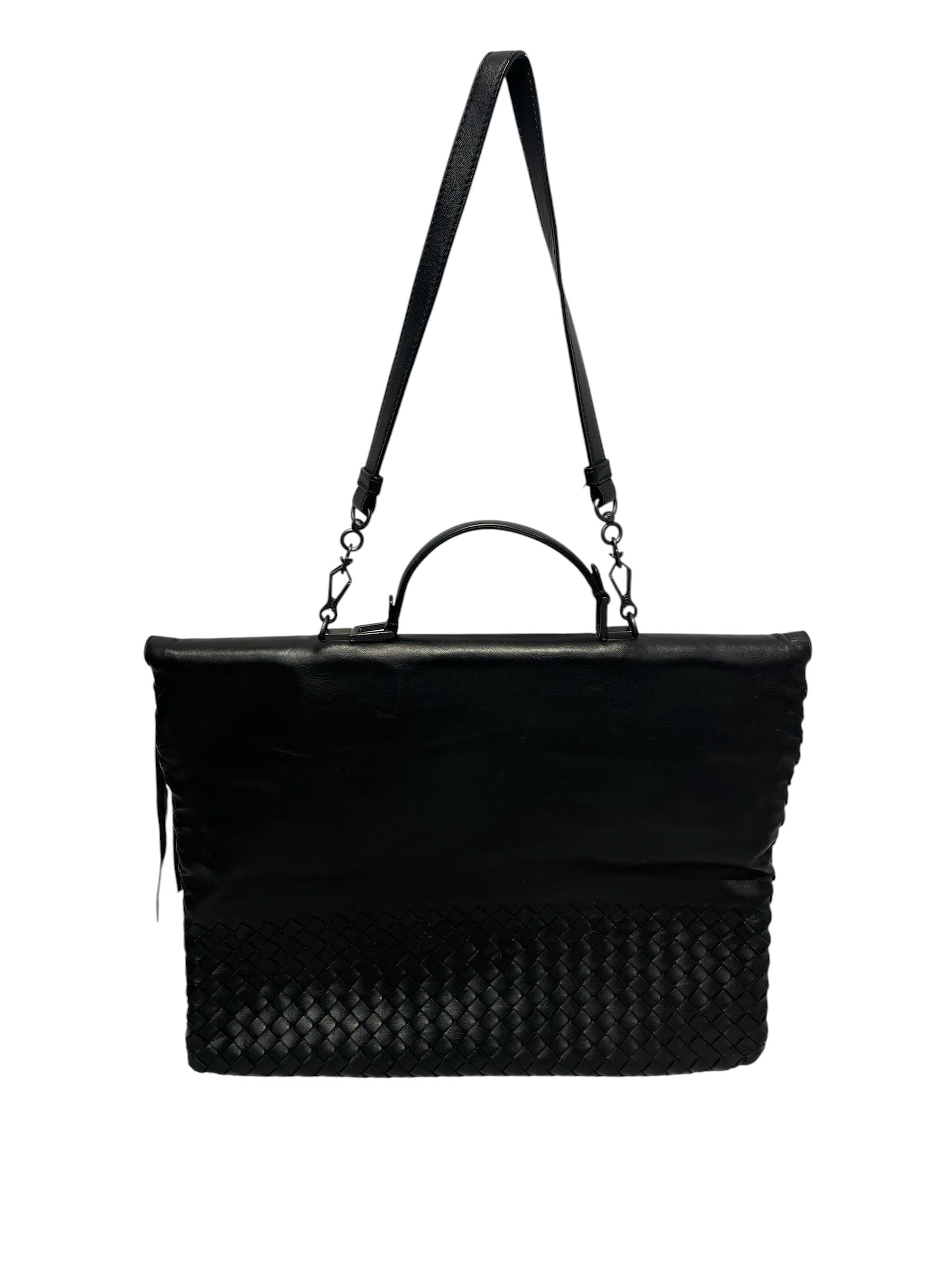 BOTTEGA VENETA/Tote Bag/Leather/BLK/FRINGE view 3