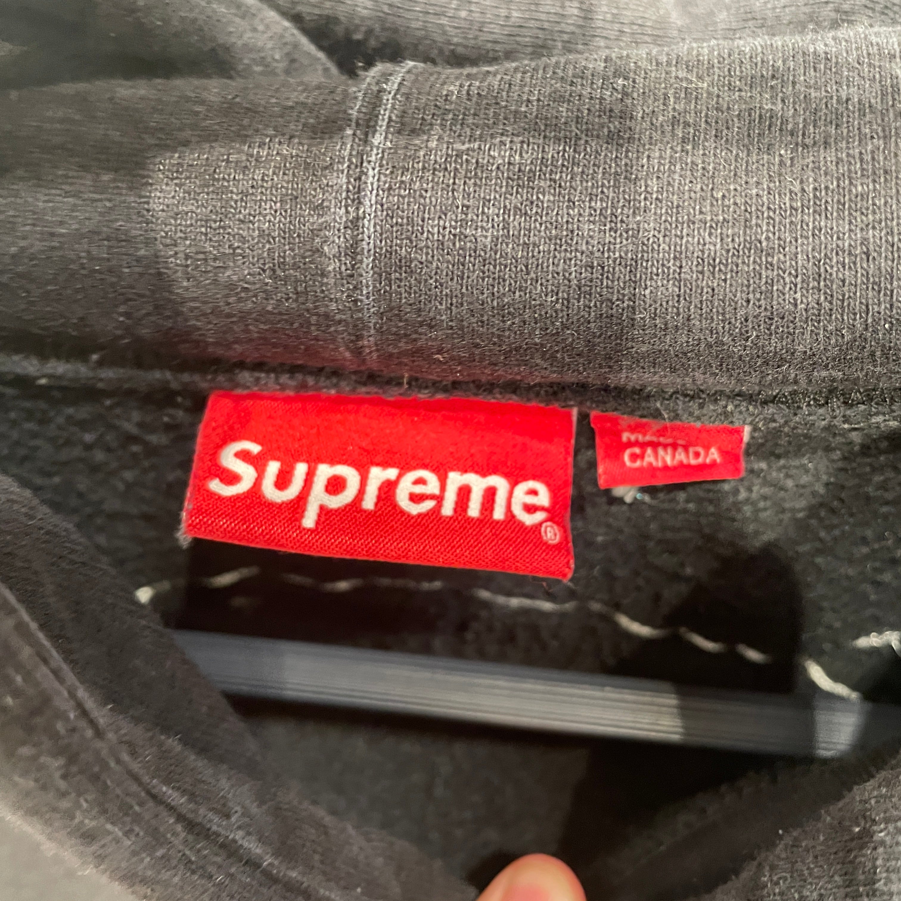 Supreme/Hoodie/M/Graphic/Cotton/BLK/EMBROIDERED BACK GRAPHIC view 3