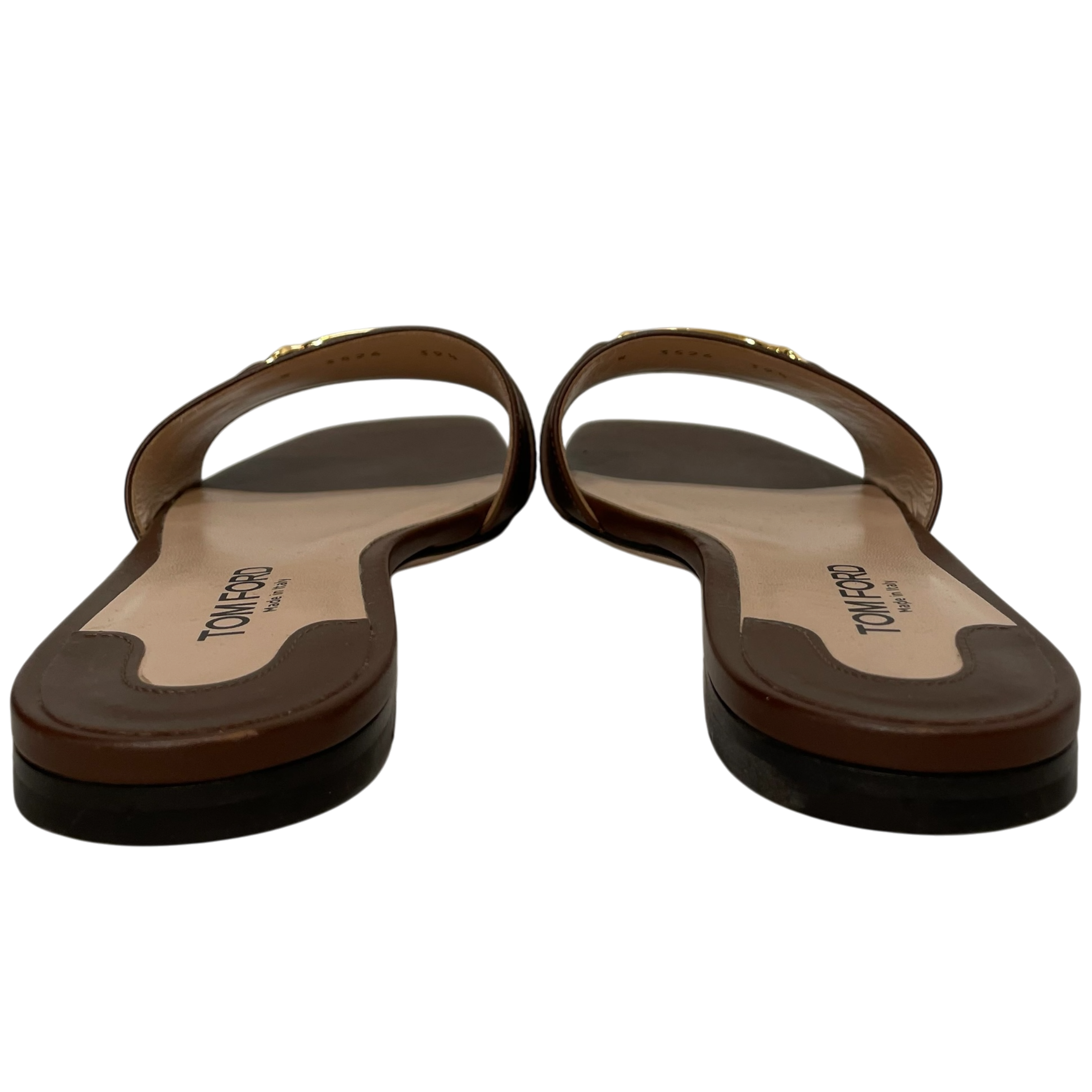 TOM FORD/Sandals/EU 39.5/Leather/BRW/WHITNEY SLIDE SANDAL view 5