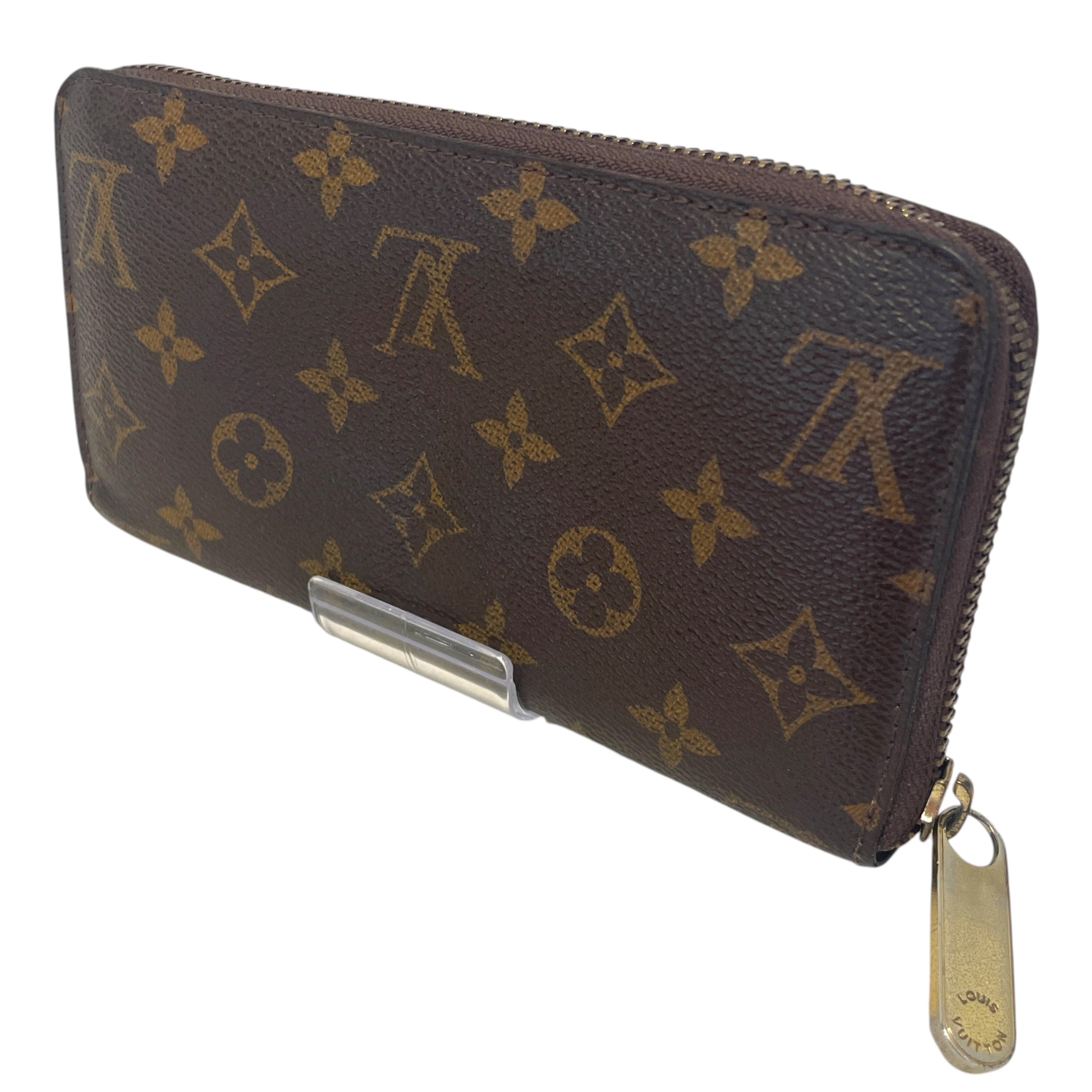 LOUIS VUITTON/Long Wallet/Monogram/Leather/BRW/M's/Zippy view 1
