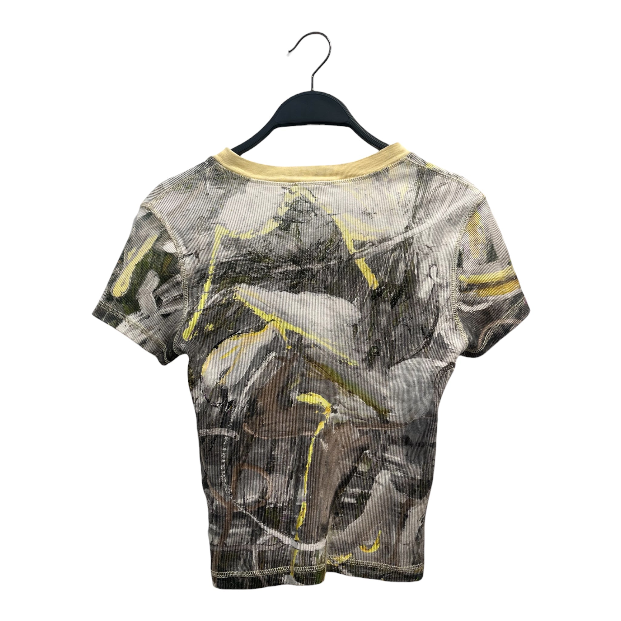 DIESEL/T-Shirt/S/Camouflage/Cotton/MLT/paint stroke real tree yellow view 2