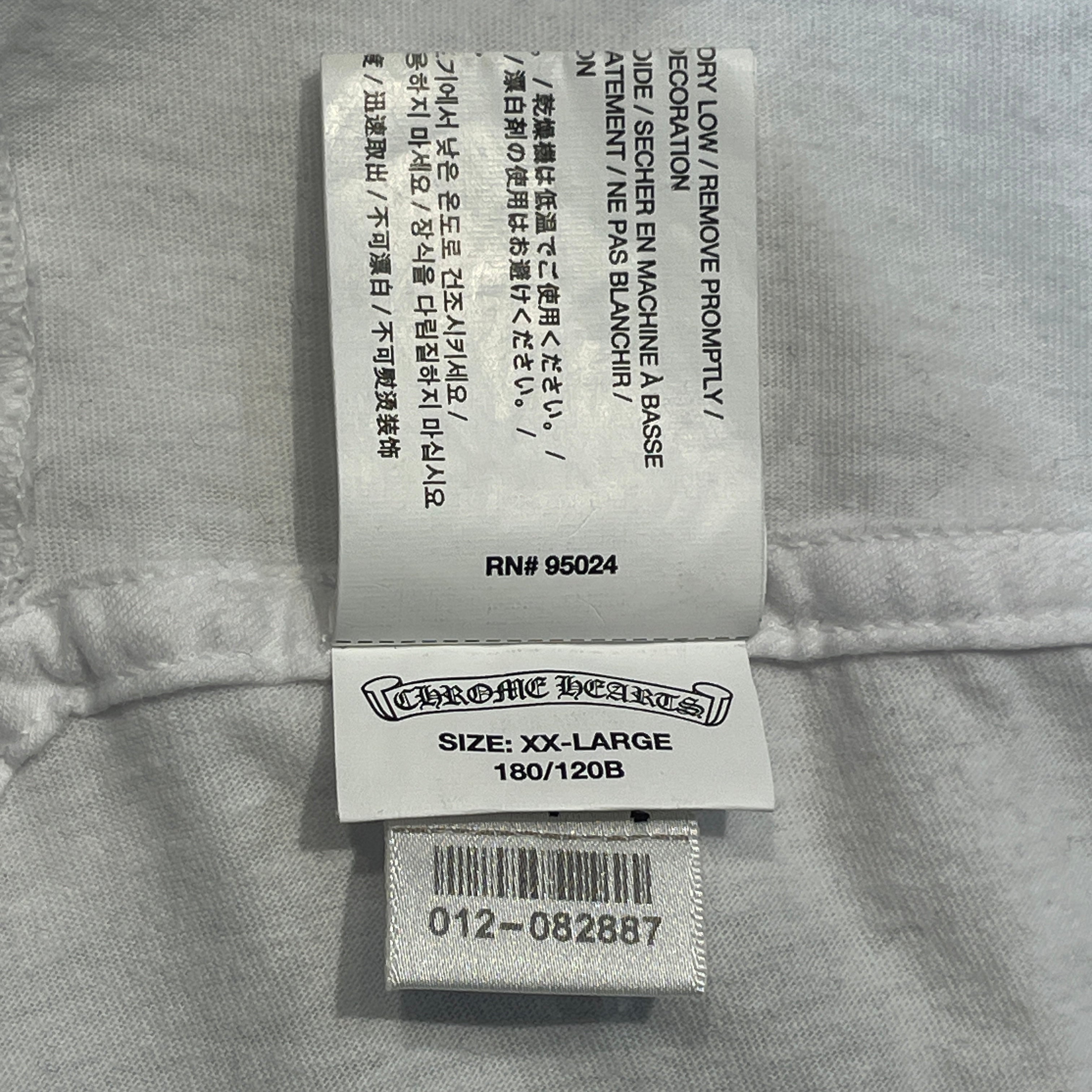 CHROME HEARTS/T-Shirt/XXL/Cotton/WHT/Graphic/Foti Scroll Tee view 5