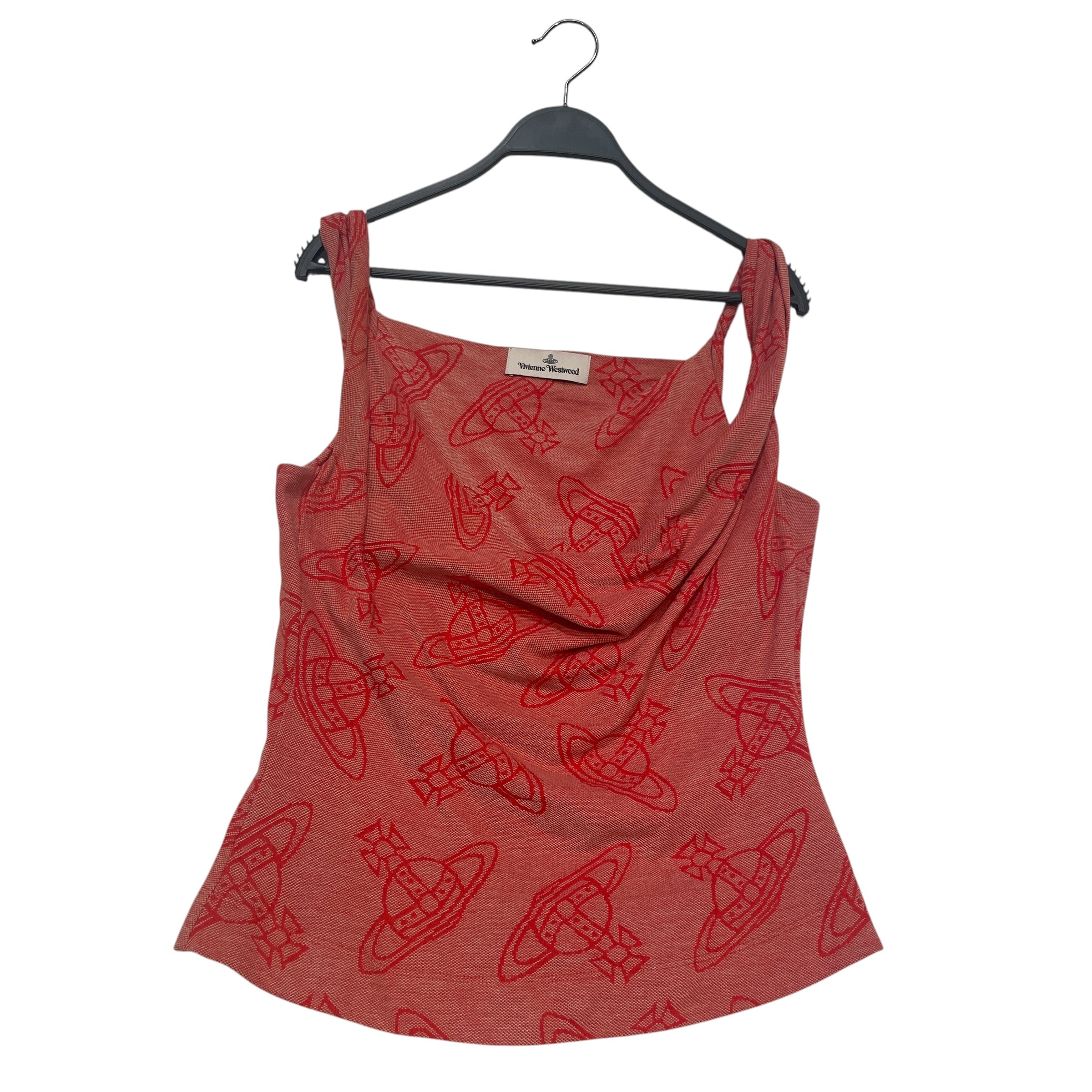 Vivienne Westwood/SS Cut & Sew/M/Monogram/Leather/RED/Anna Orb Tankop view 1