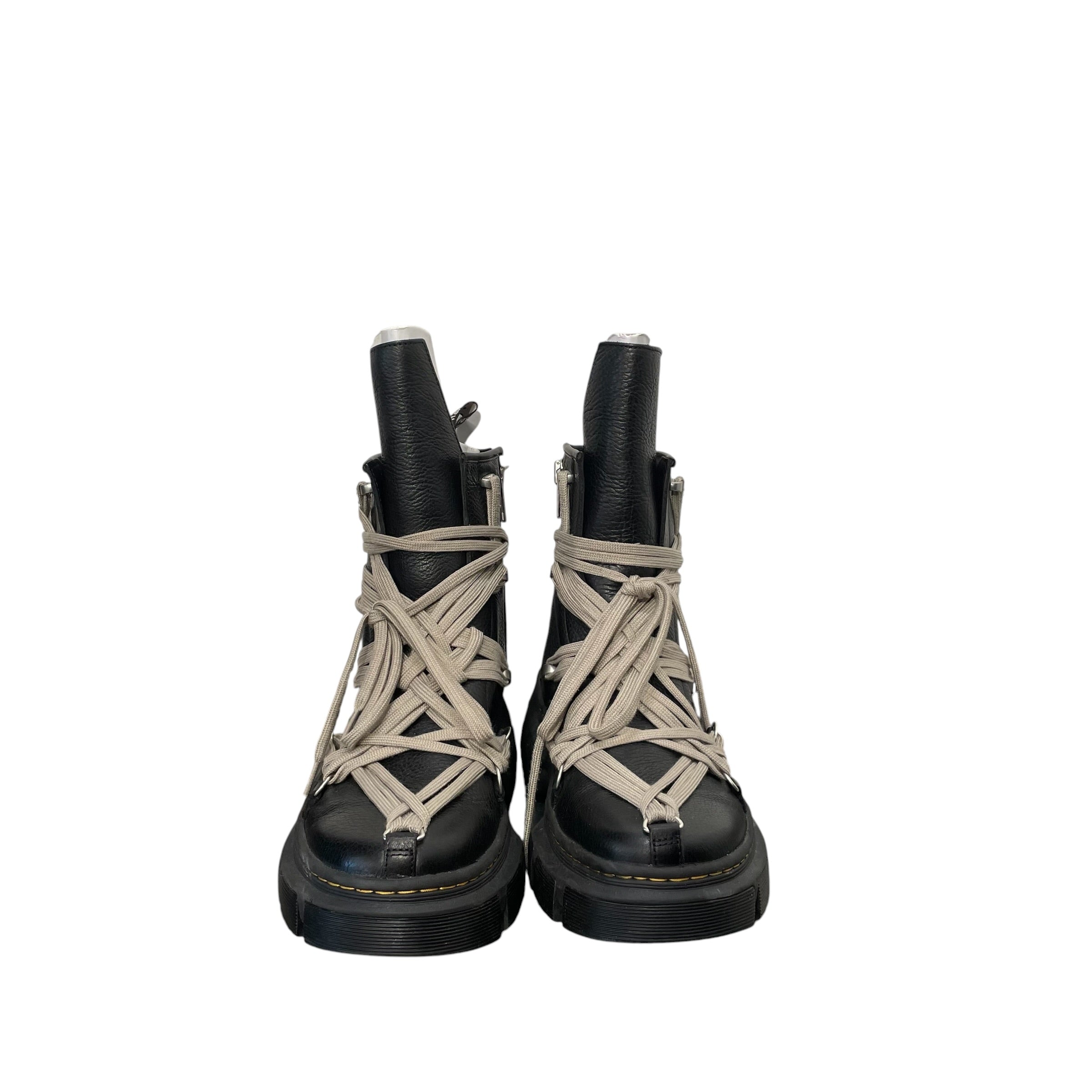 RICK OWENS DRKSHDW/Dr.Martens/Boots/US 12/Leather/BLK/1460 dmxl megalace view 3