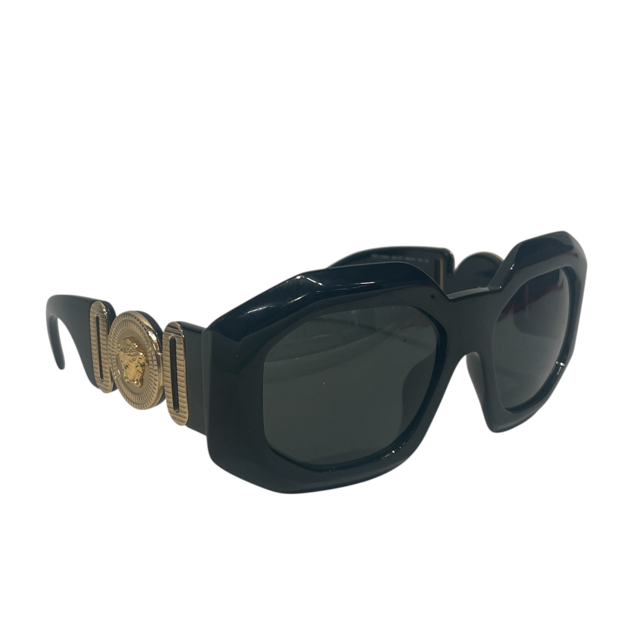 VERSACE/Sunglasses/Plastic/BLK/CHUNKY GOLD DETAILING view 2