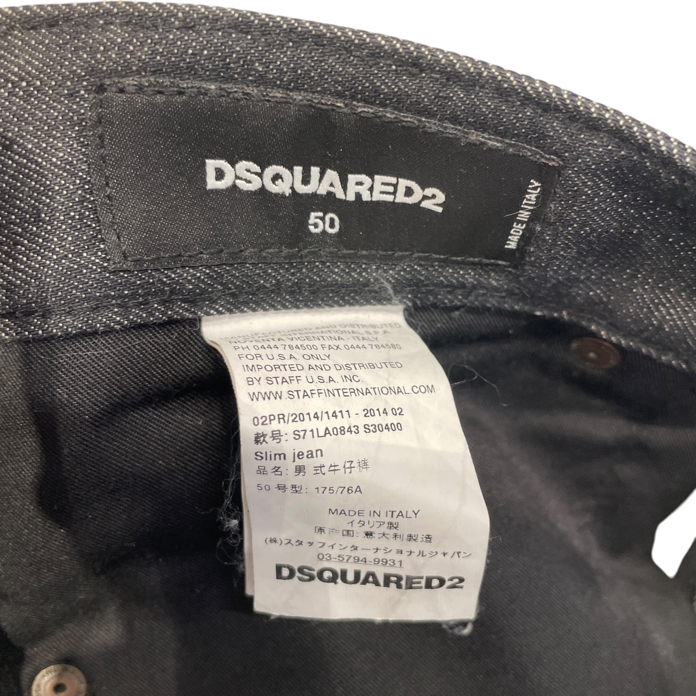 DSQUARED2/Straight Pants/50/Cotton/IDG/FLY TAB/CLEAN FADE DENIM view 3