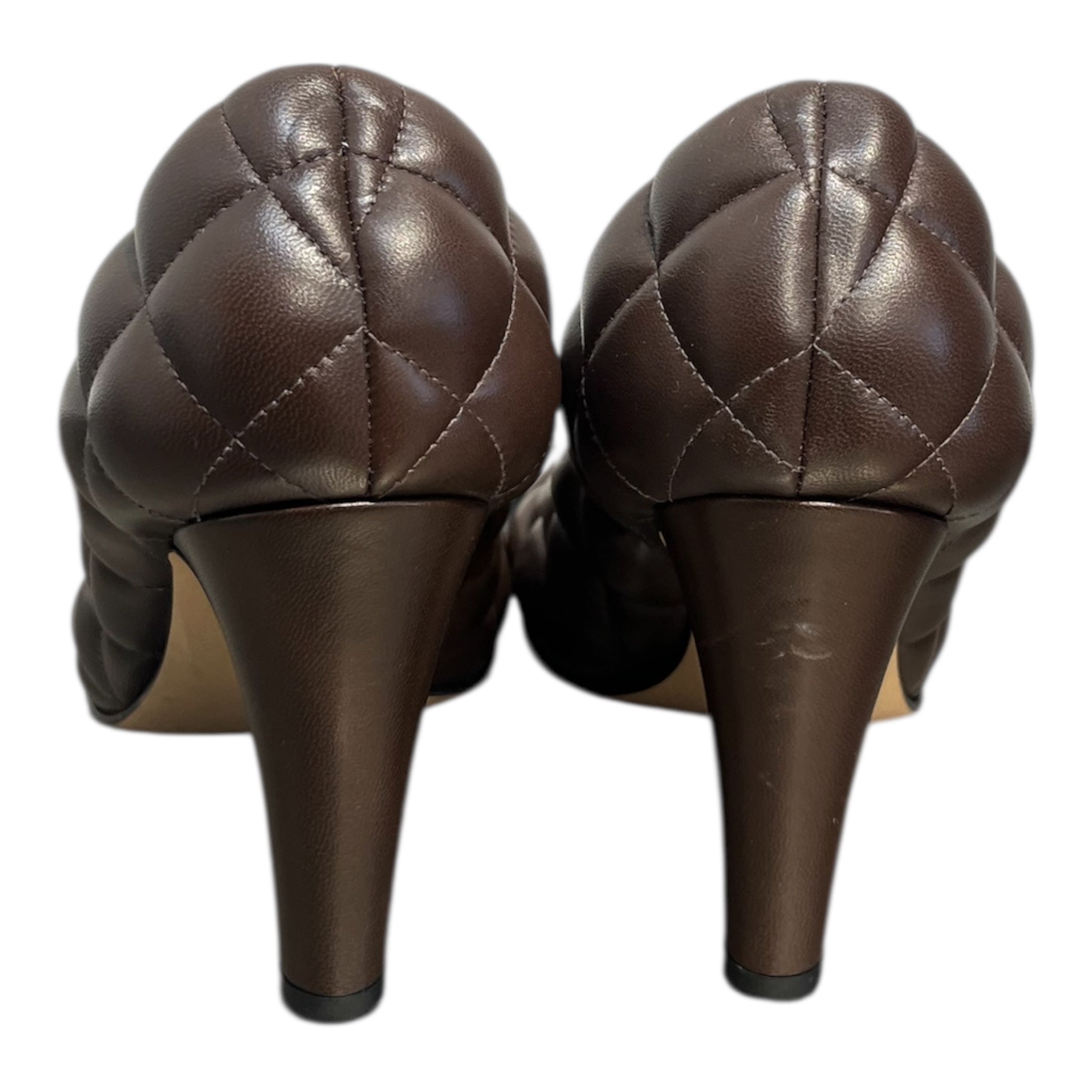 BOTTEGA VENETA/Heels/EU 34/Leather/BRW/QUILTED HEEL view 3