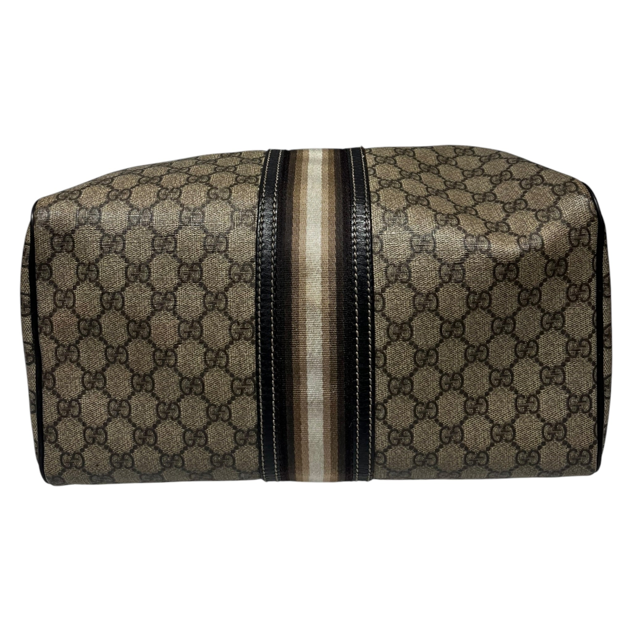 GUCCI/Boston Bag/Monogram/Leather/BRW/Stripe view 3