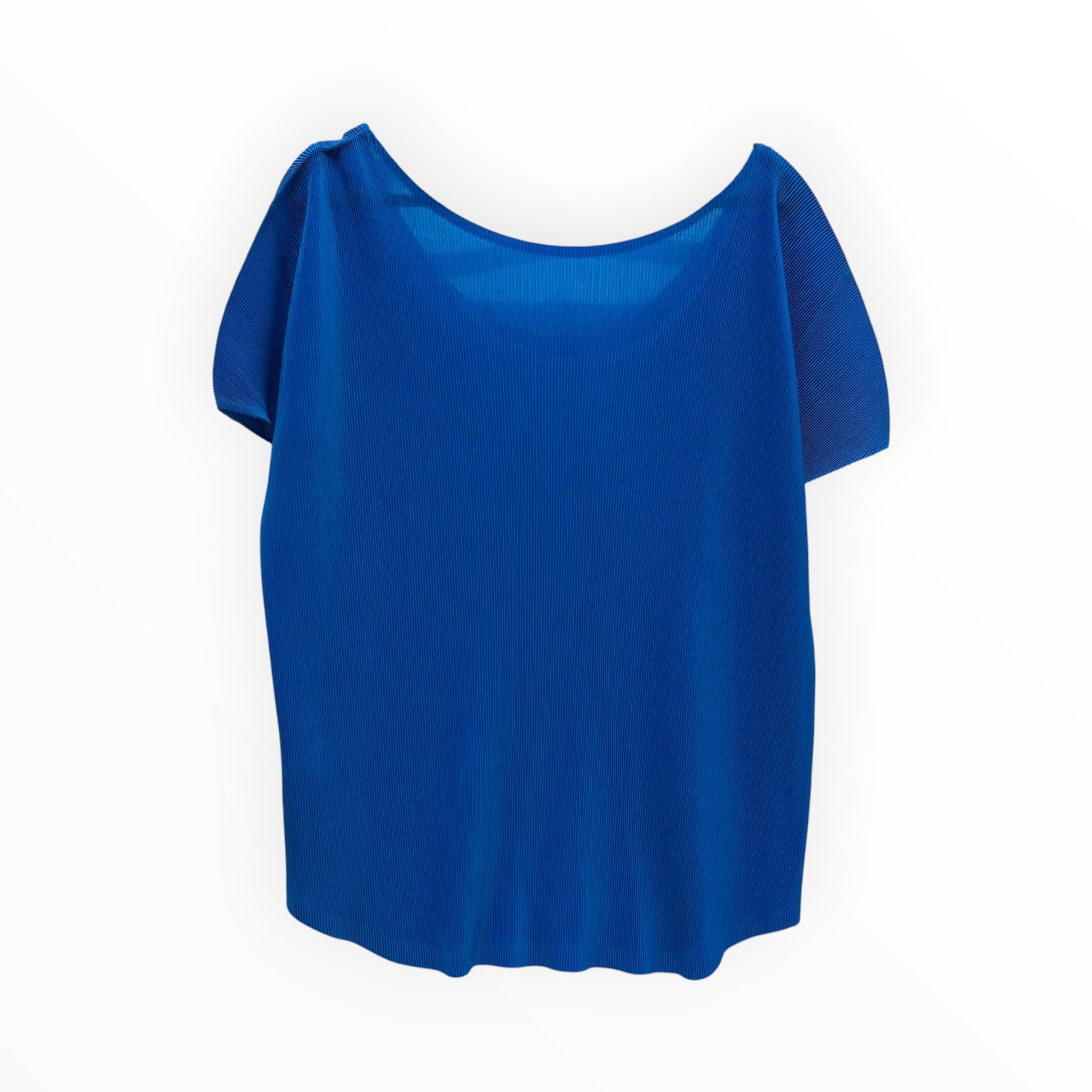 PLEATS PLEASE ISSEY MIYAKE/SS Blouse/3/Polyester/BLU/ROUND NECK view 2