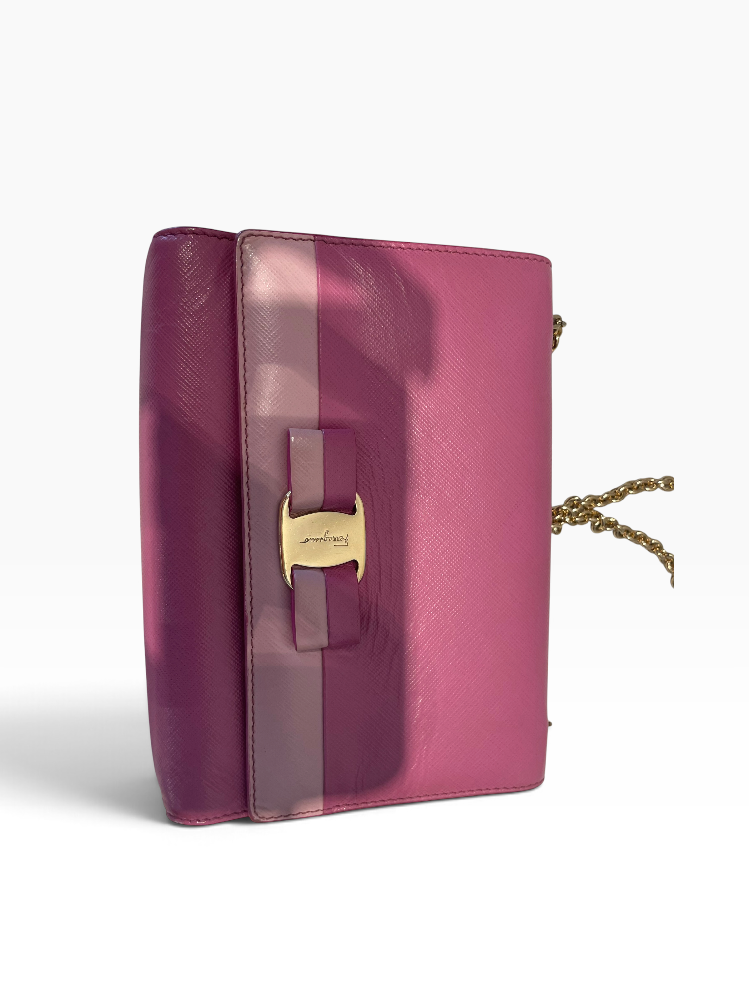 Salvatore Ferragamo/Cross Body Bag/Leather/PNK/Vara Bow Bag view 12