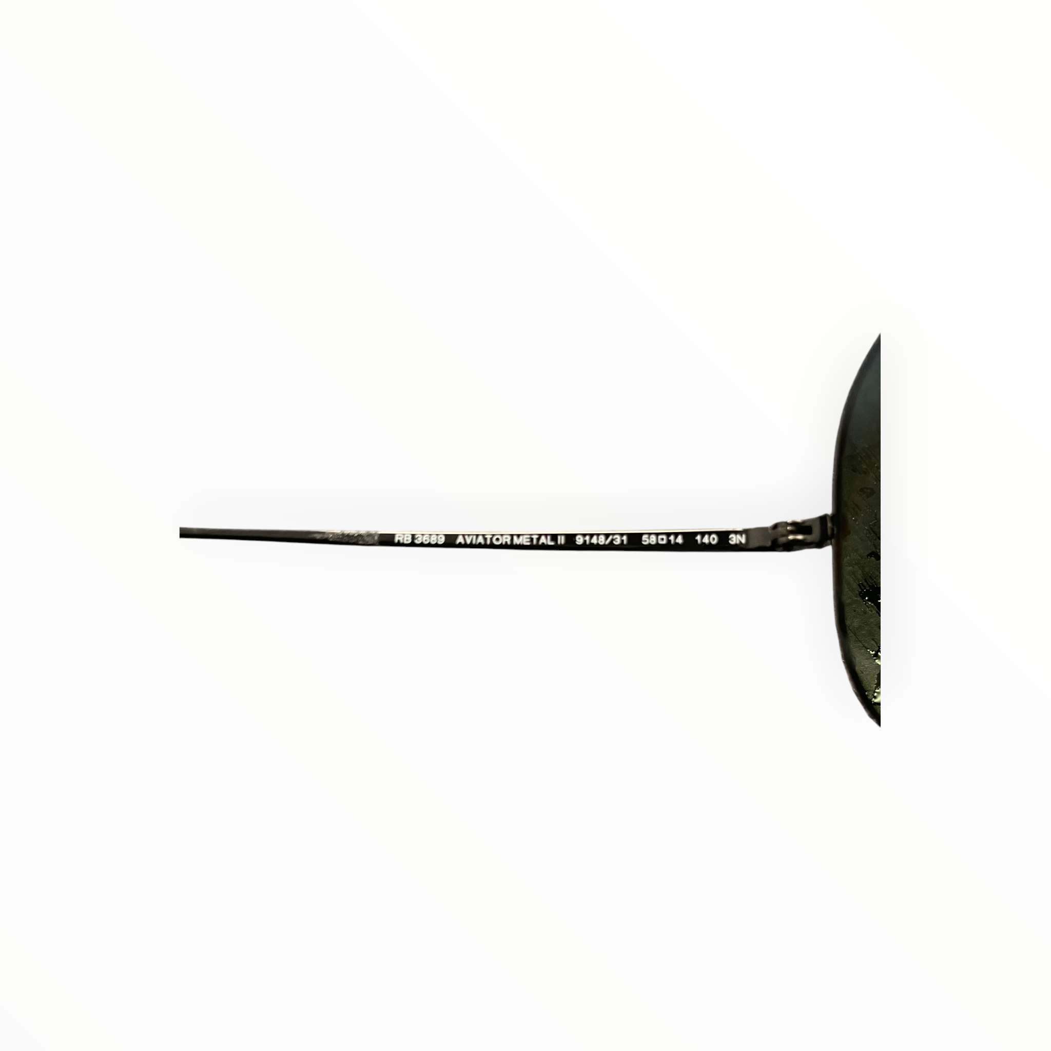 Ray-Ban/Sunglasses/Metal/BLK/M's/blackmetal/lens/aviator view 3