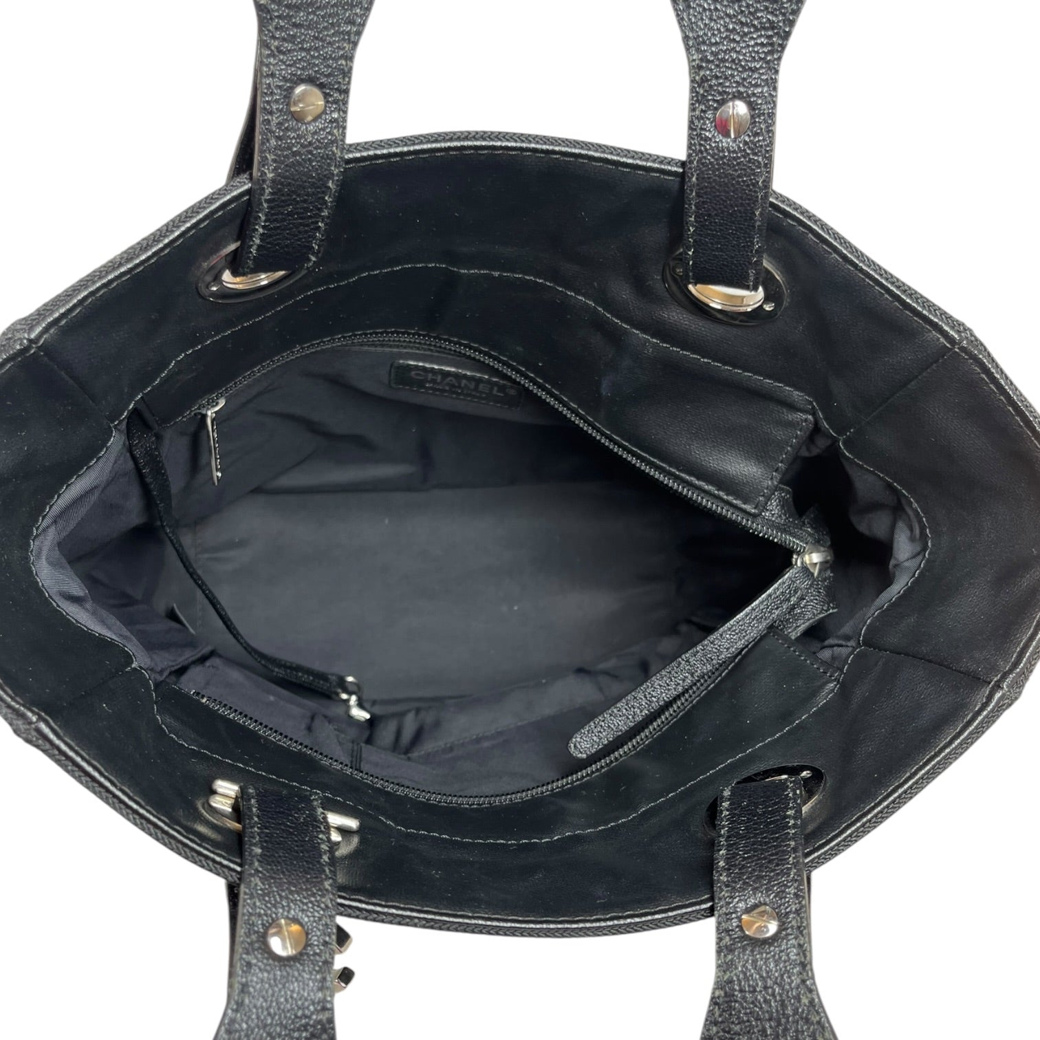 CHANEL/Hand Bag/Leather/BLK/SMALL PARIS-BIARRITZ view 6