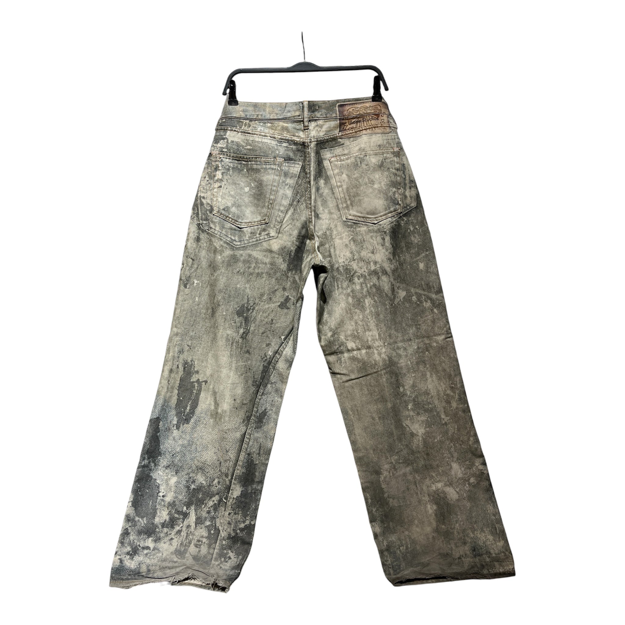 Acne Studios/Straight Pants/46/Cotton/GRN/Button Fly/Camouflage/PRINTED BUTTON FLY/PINK STITCH view 2