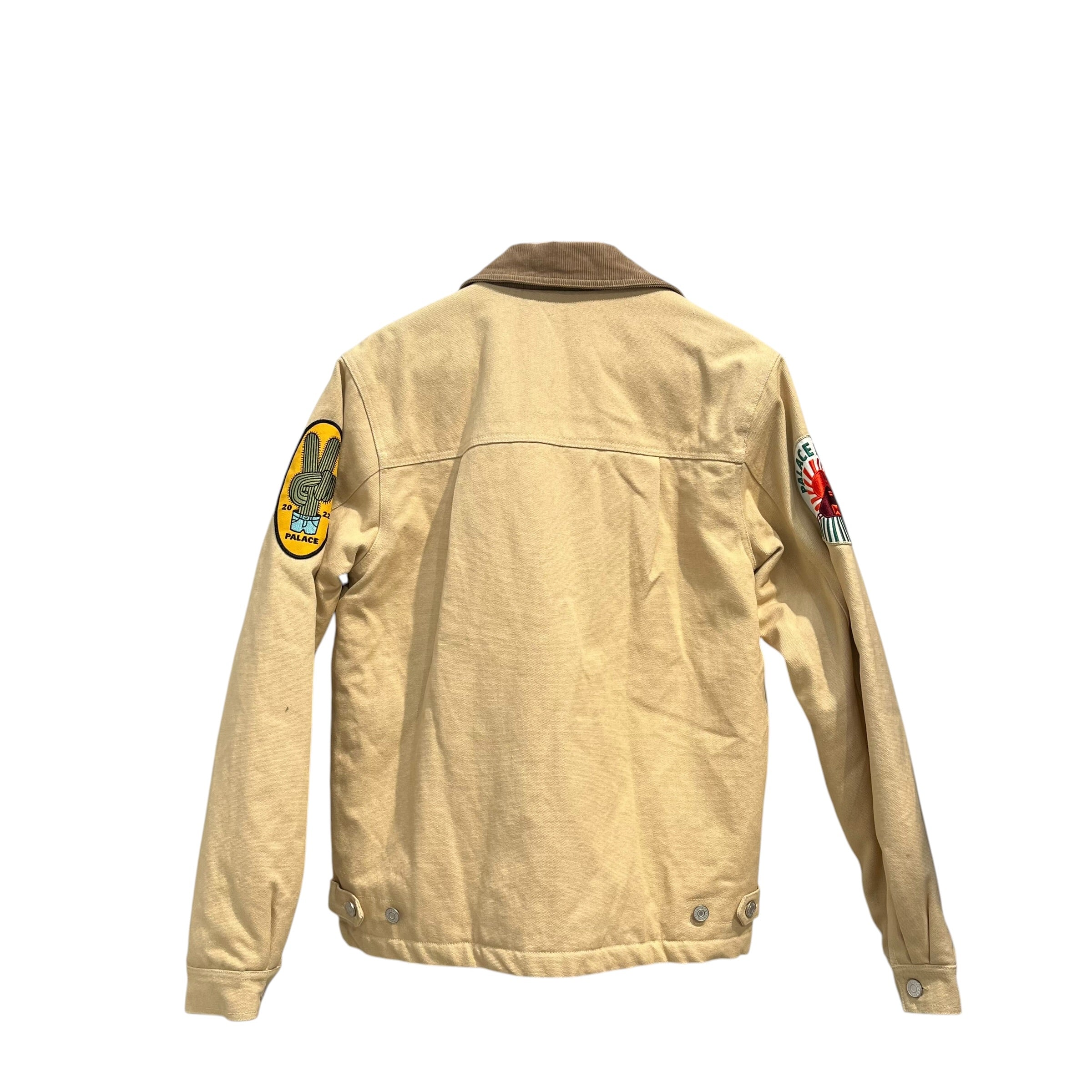 PALACE/Denim Jkt/S/Cotton/BEG/BADGE WORK JACKET view 3