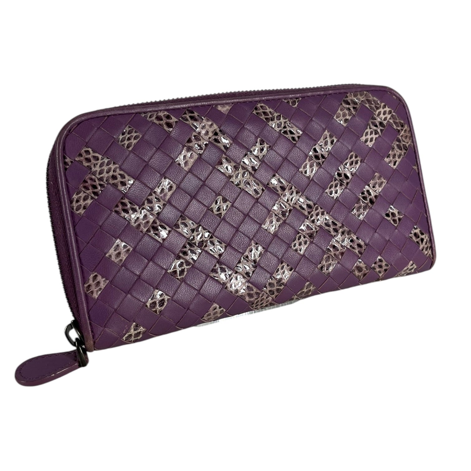 BOTTEGA VENETA/Long Wallet/Leather/PPL/L's/PYTHON INTRECCIATO WALLET view 1