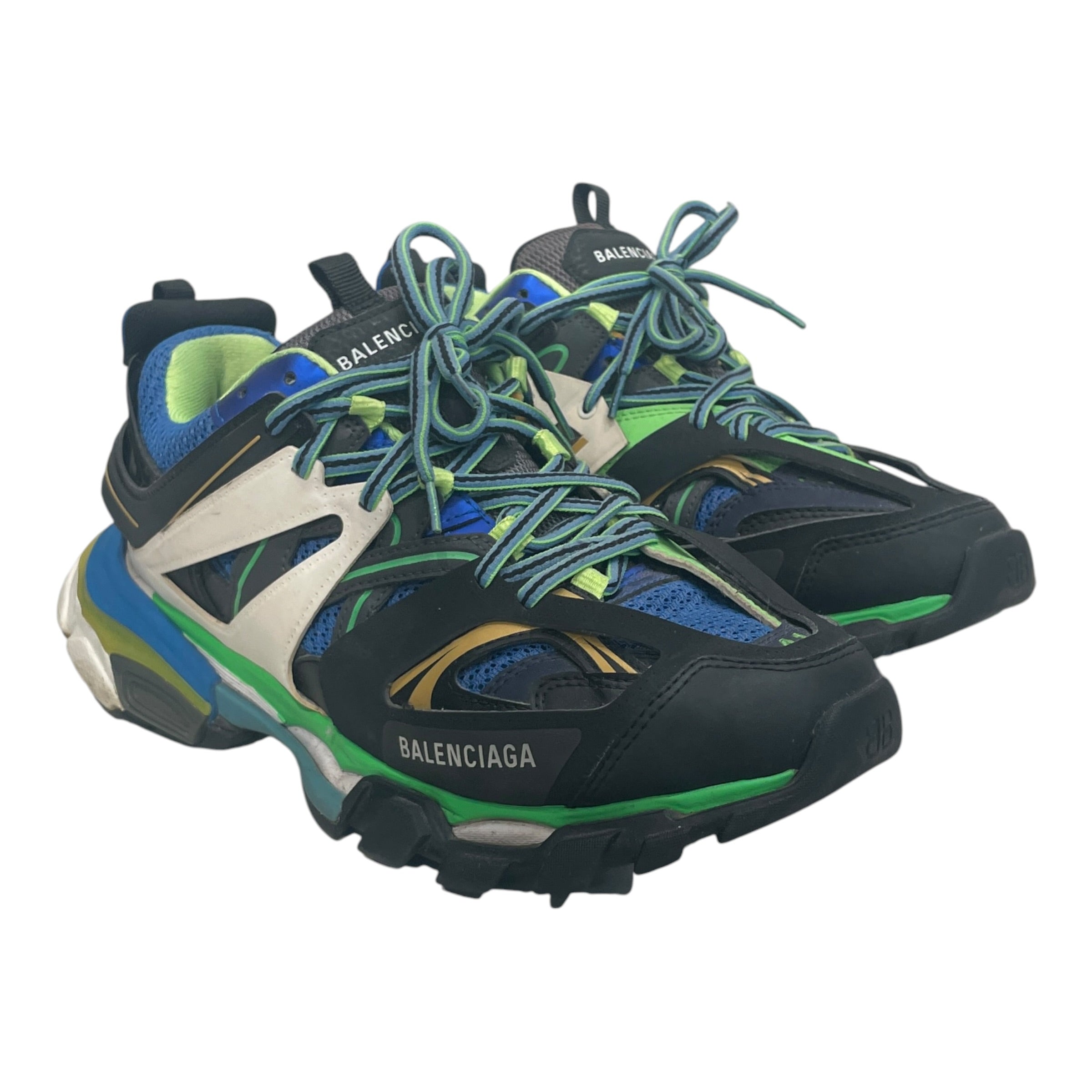 BALENCIAGA/Low-Sneakers/US 8/Cotton/GRN/TRACK BLU/GRN view 1