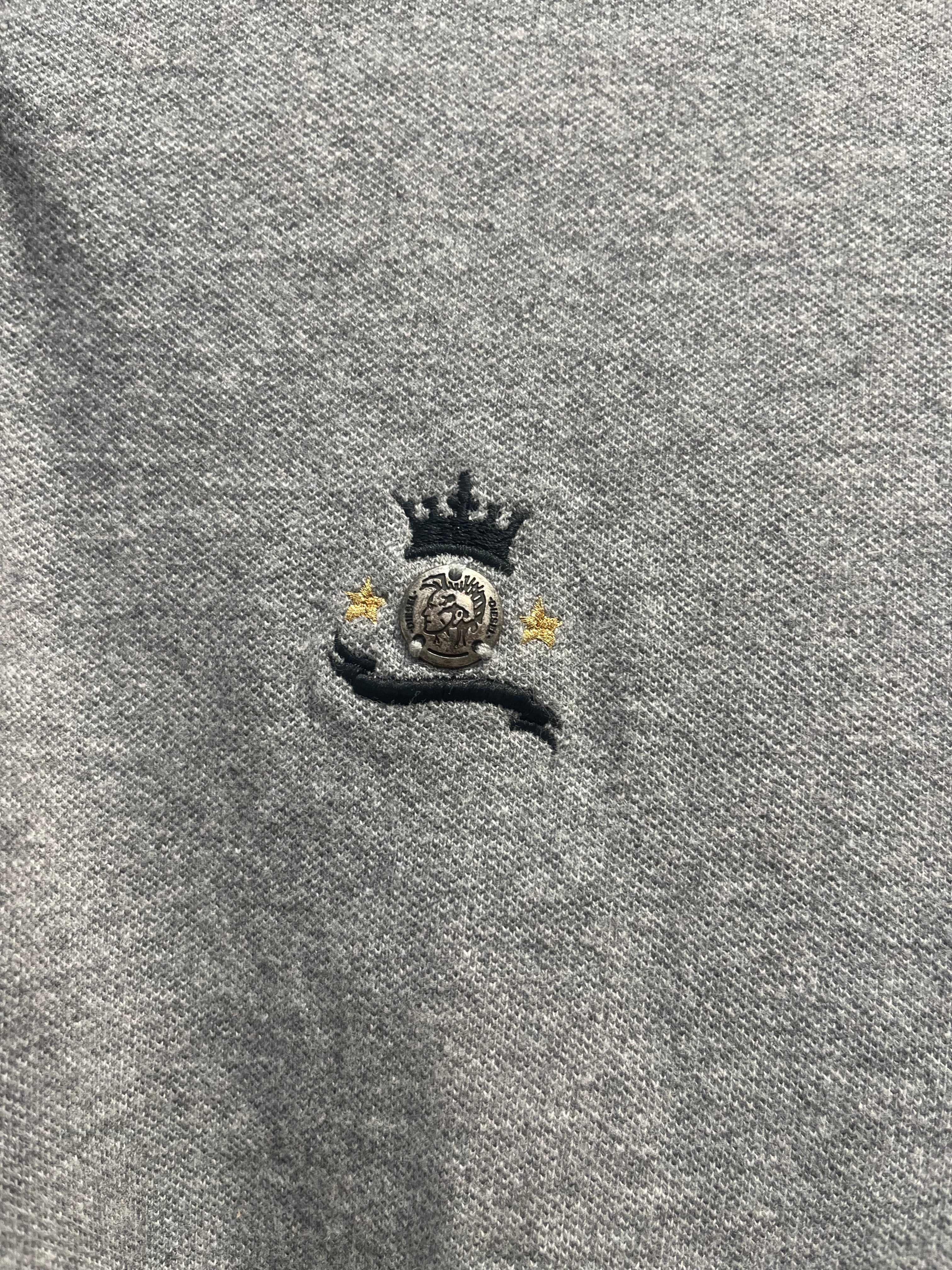 DIESEL/Polo Shirt/L/Cotton/GRY/CHIEF METAL LOGO ON HEART view 5