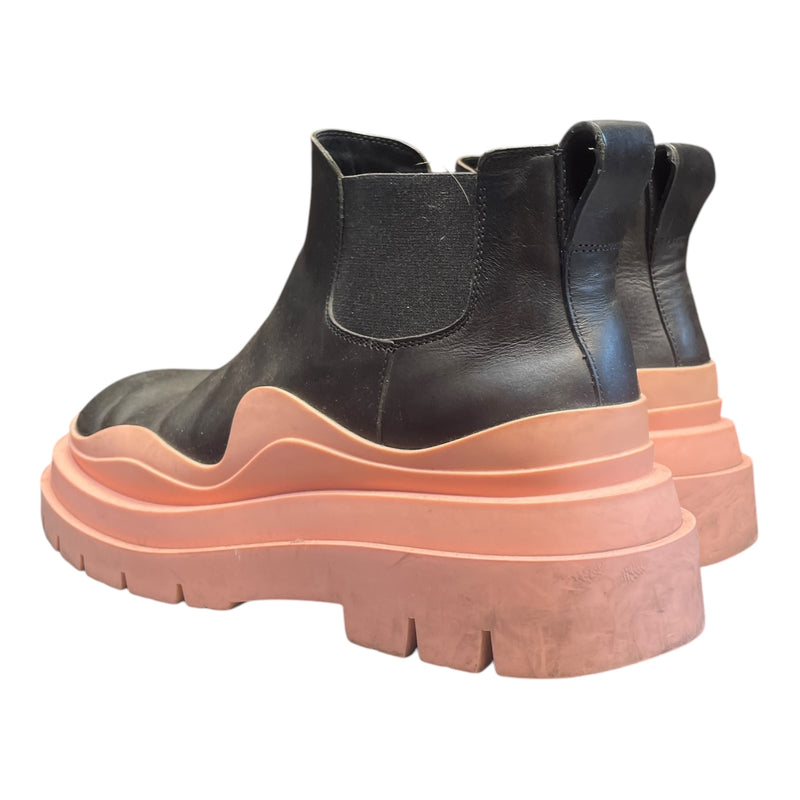 BOTTEGA VENETA/Shoes/US 8/Leather/BLK/BOTTEGA TIRE ANKLE LEATHER