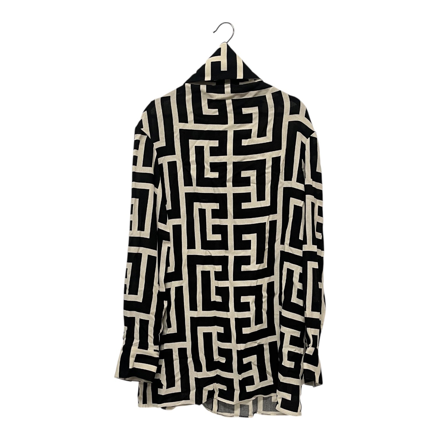 BALMAIN/LS T-Shirt/All Over Print/BLK/WHT MONOGRAM PRINT view 2
