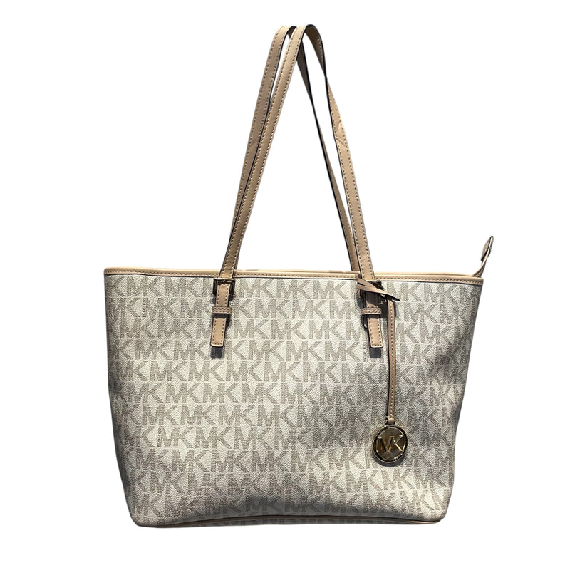 MICHAEL KORS/Tote Bag/Monogram/Leather/WHT/