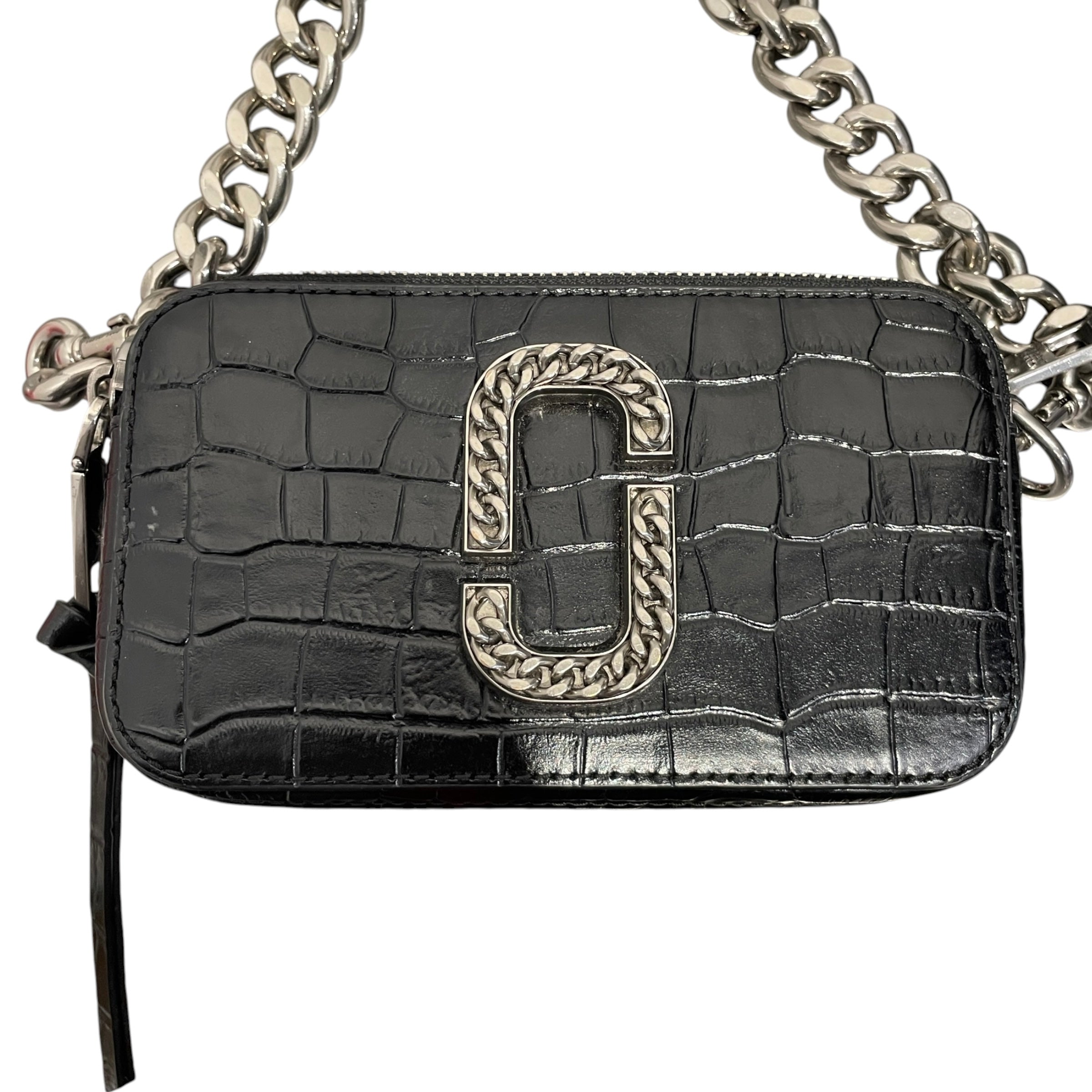 MARC JACOBS/Cross Body Bag/Leather/BLK/CHAIN LOGO/CROC view 5